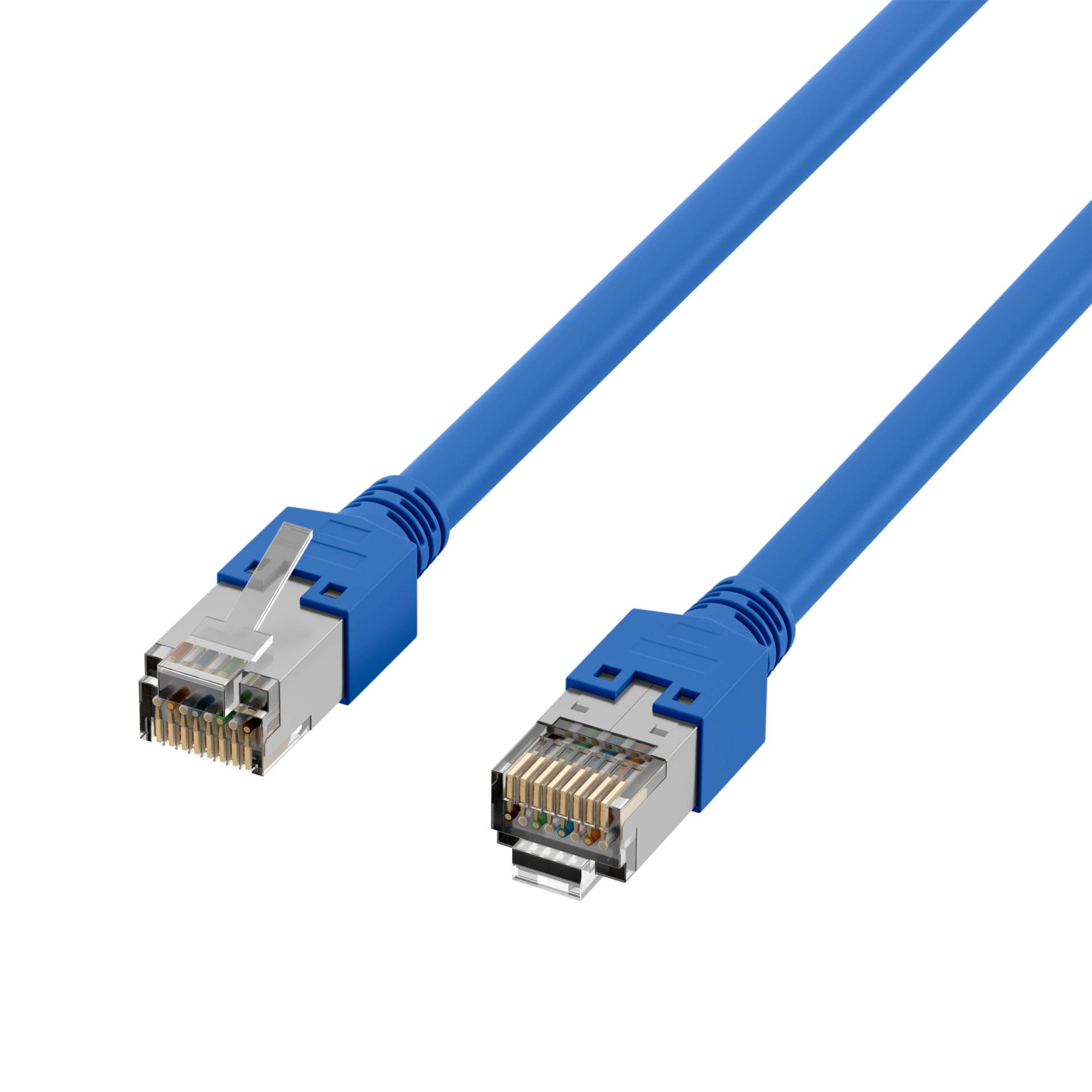 RJ45 Patchkabel Cat.5e S/UTP PVC -- Dätwyler 5502 TM11 blau 15m Kupferverkabelung