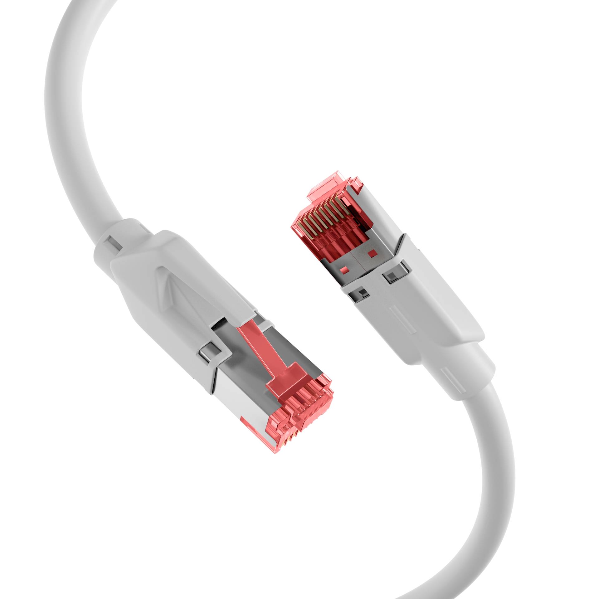 RJ45 Patchkabel Cat.6A S/FTP LSZH -- Draka UC900 TM21 weiß 0,25m Kupferverkabelung