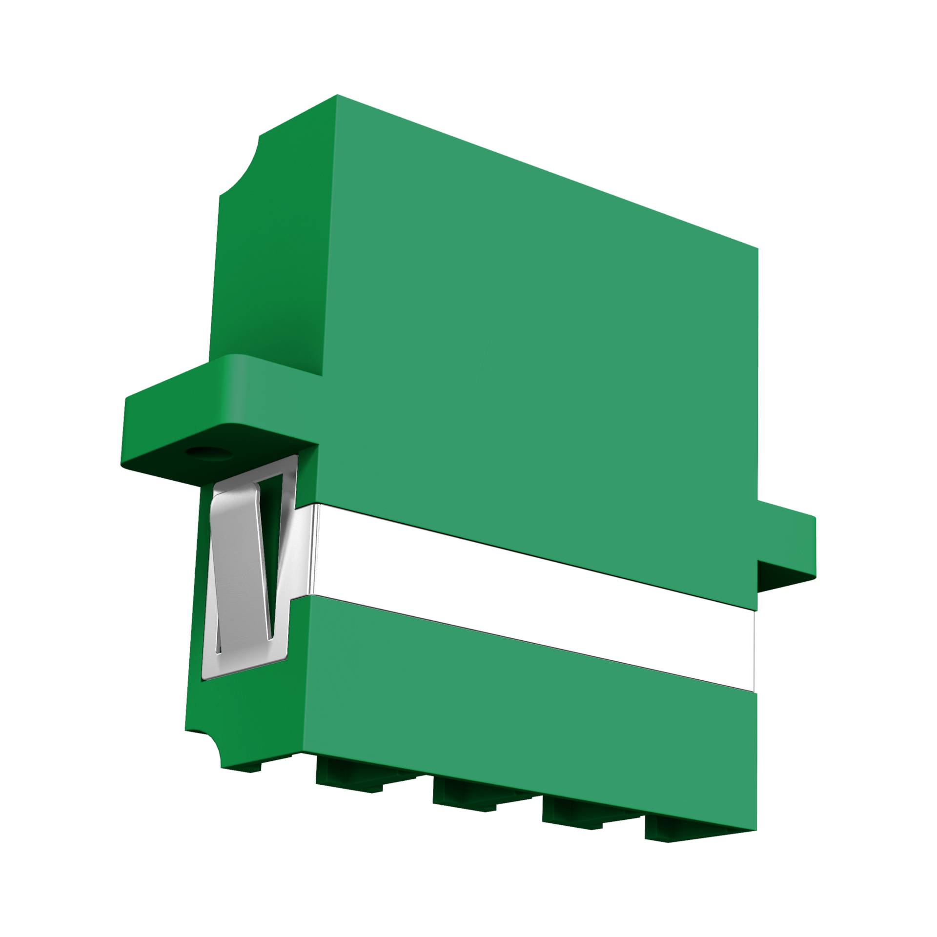 Kupplung LC/APC Quad SM einteilig, grün -- Keramikhülse, SC Duplex / /