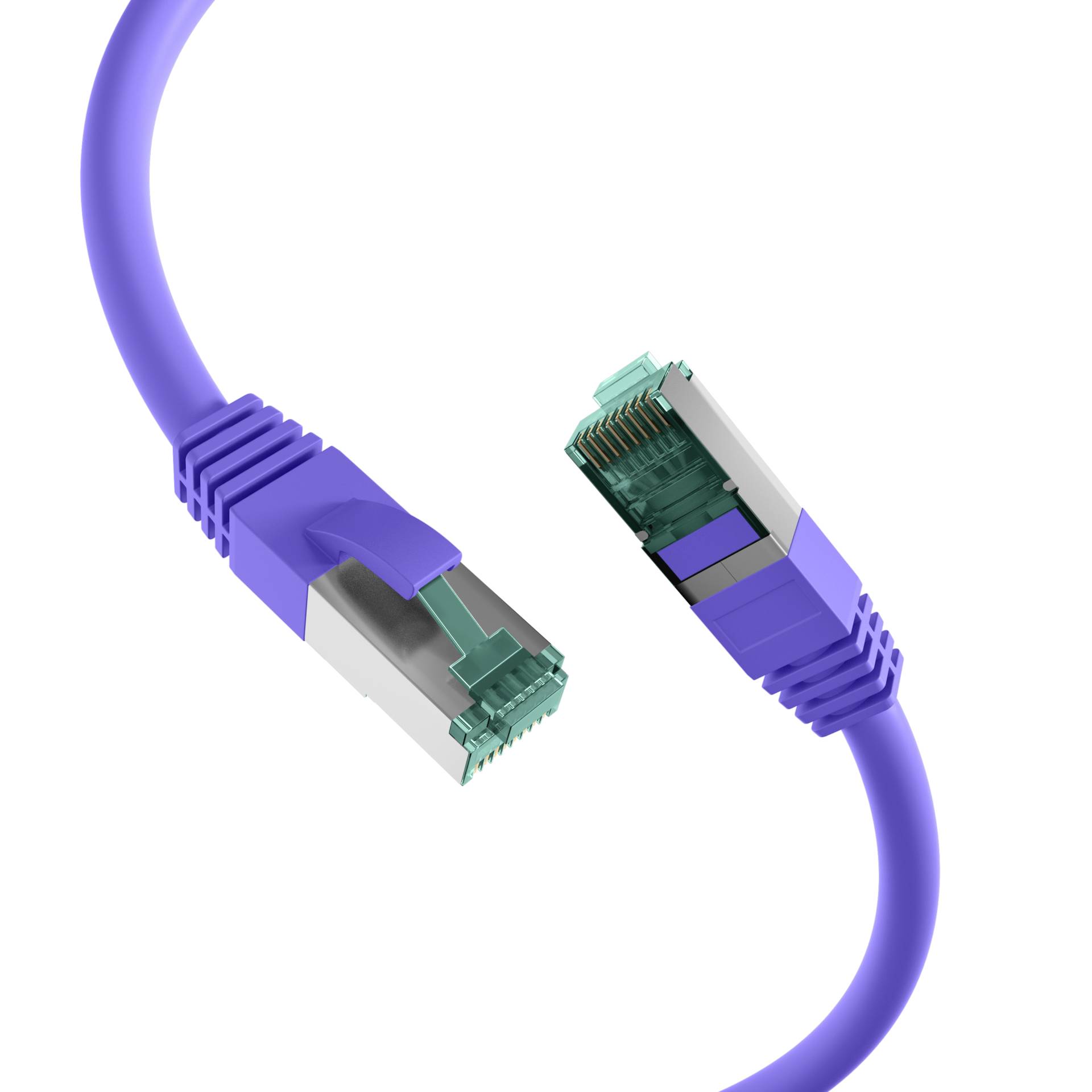 EFB-Elektronik MK6001.0,25VI, RJ45 Patchkabel Cat.6A S/FTP LSZH,violett 0,25m