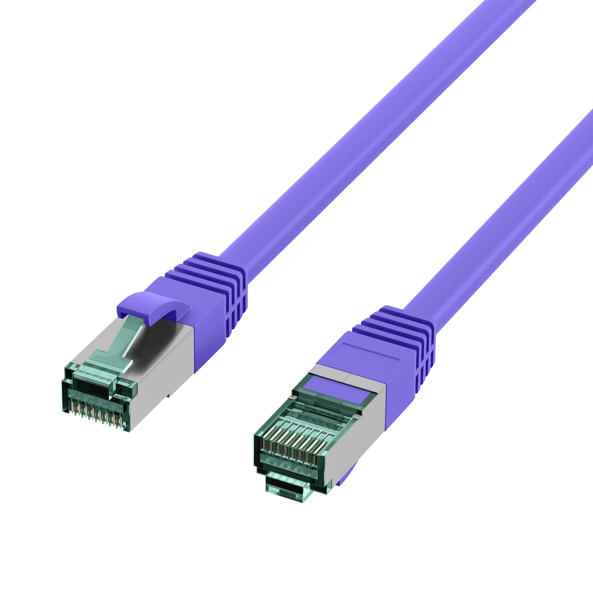 EFB-Elektronik MK6001.0,25VI, RJ45 Patchkabel Cat.6A S/FTP LSZH,violett 0,25m