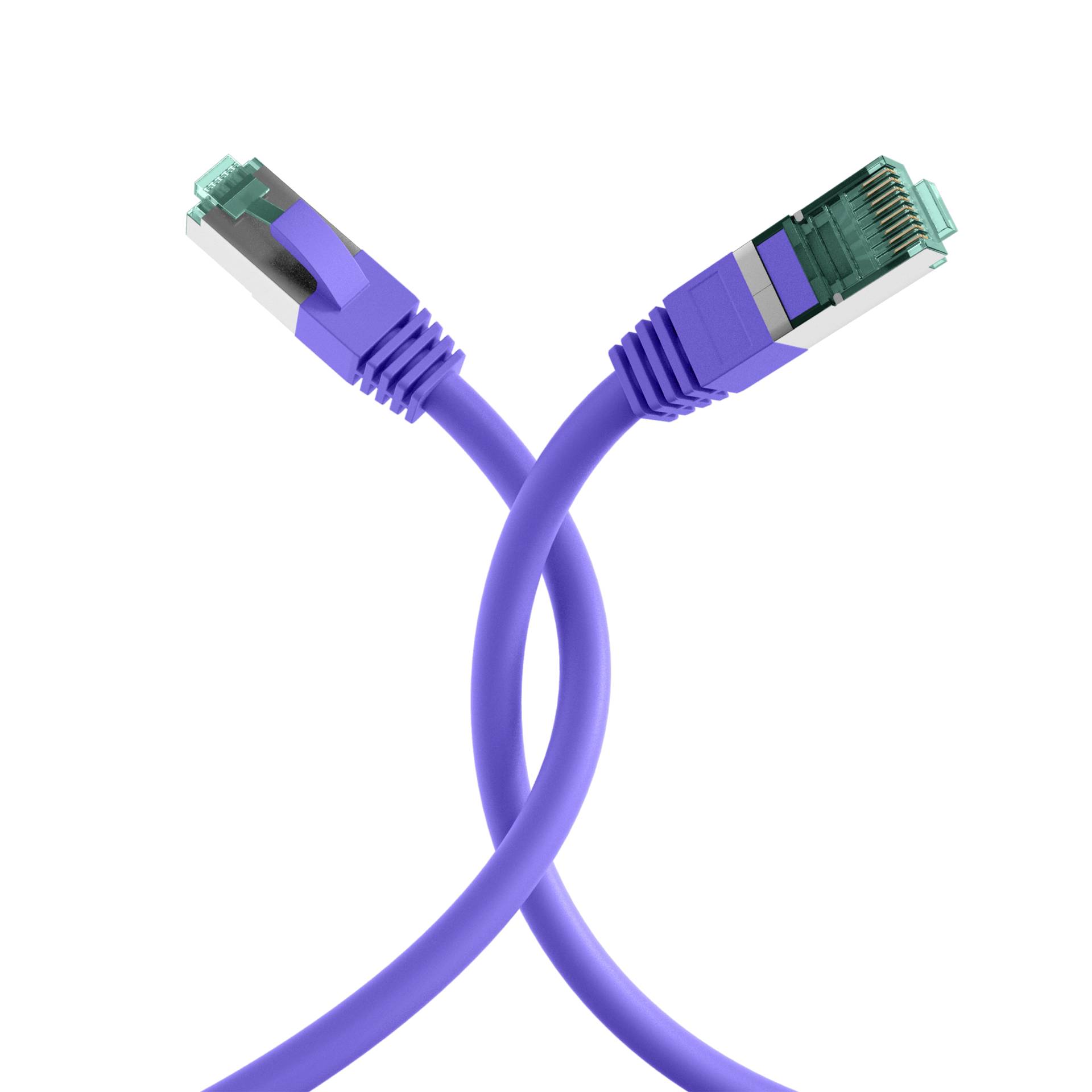 EFB-Elektronik MK6001.0,25VI, RJ45 Patchkabel Cat.6A S/FTP LSZH,violett 0,25m