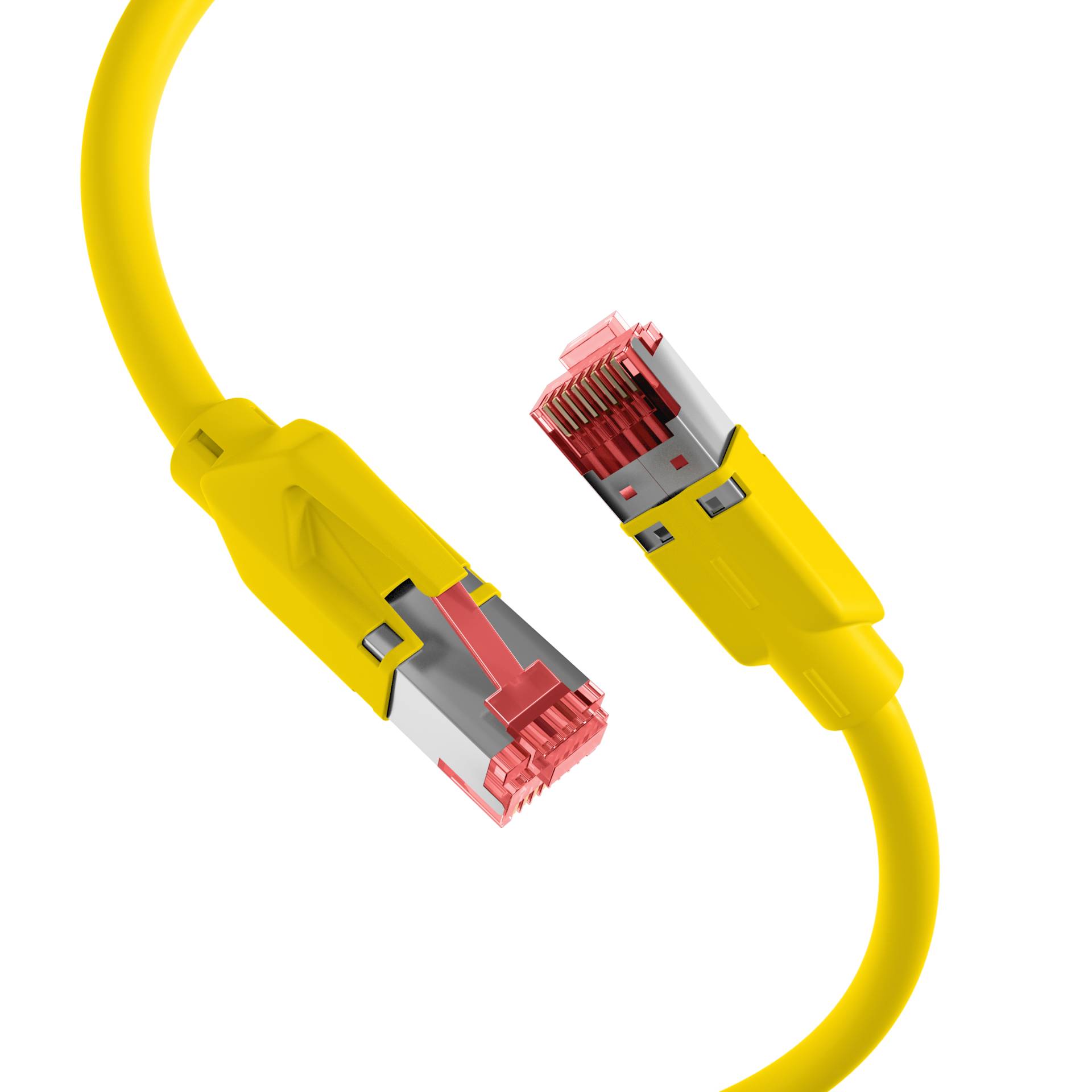RJ45 Patchkabel Cat.5e S/UTP PUR, TM21 schleppfähig gelb 1m Kupferverkabelung Industrie