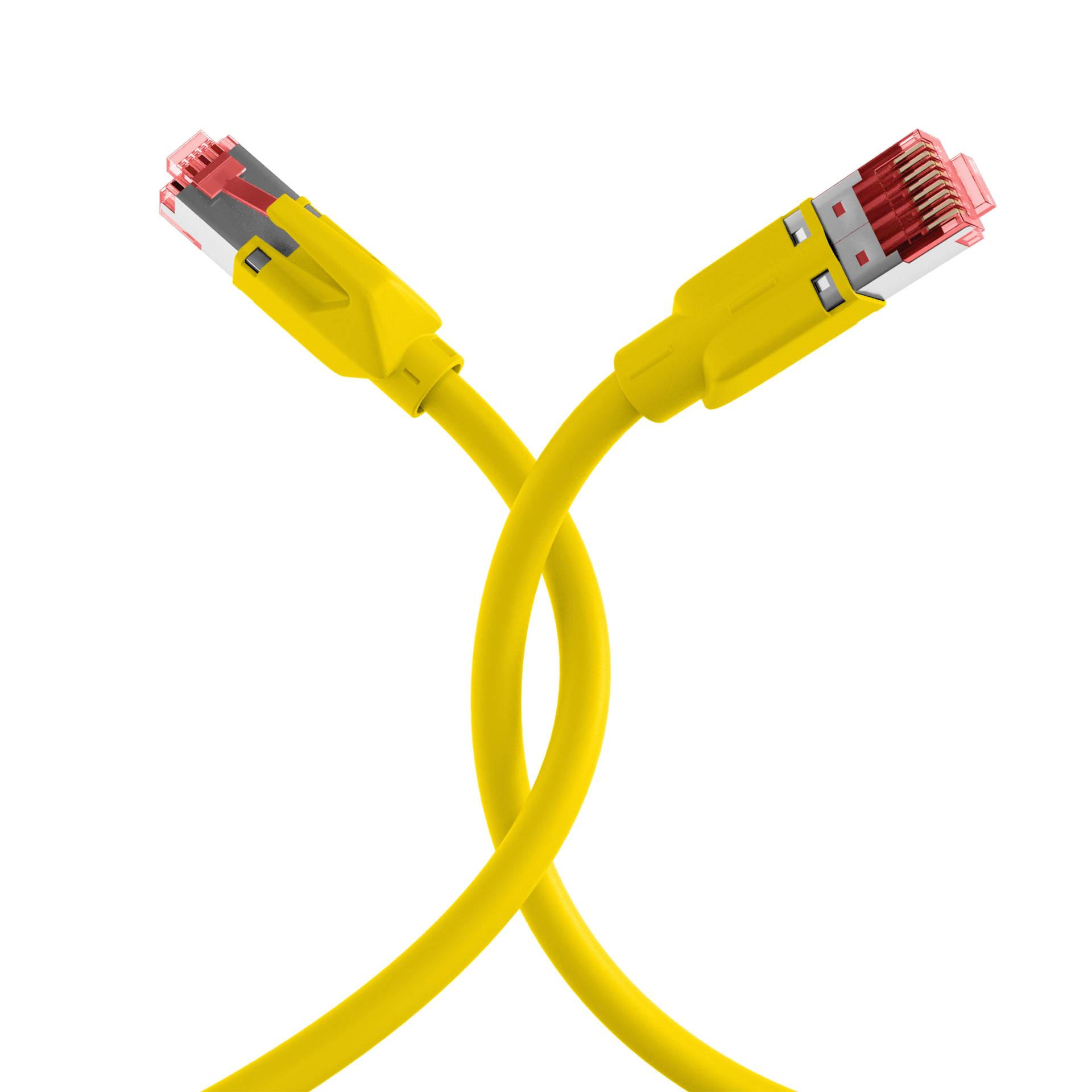 RJ45 Patchkabel Cat.5e S/UTP PUR, TM21 schleppfähig gelb 1m Kupferverkabelung Industrie