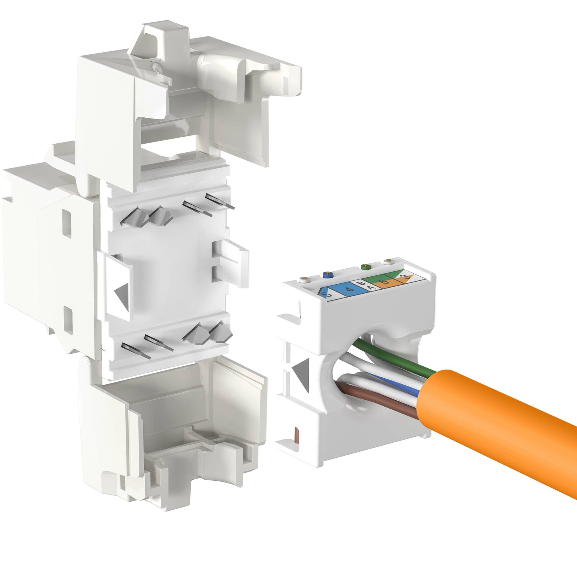 EFB-Elektronik IKU-6A-KOP-1, INFRALAN RJ45 Keystone UTP, Cat.6A, 500MHz, Komponenten zertifiziert