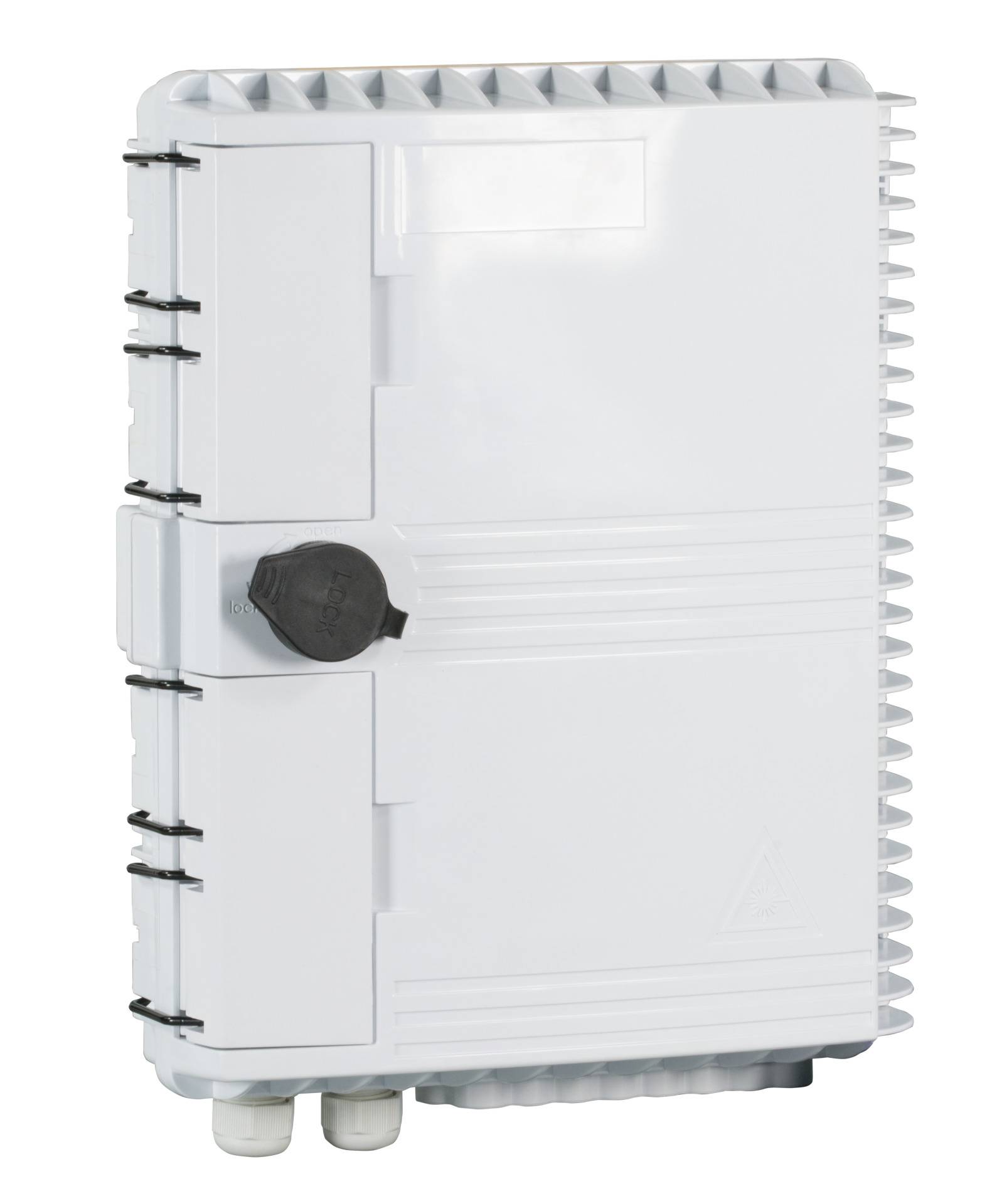 FTTH IP65 Anschlussbox für 32 Fasern,16 Kupplungen, und Faserüberlängenaufnahme Glasfaser
