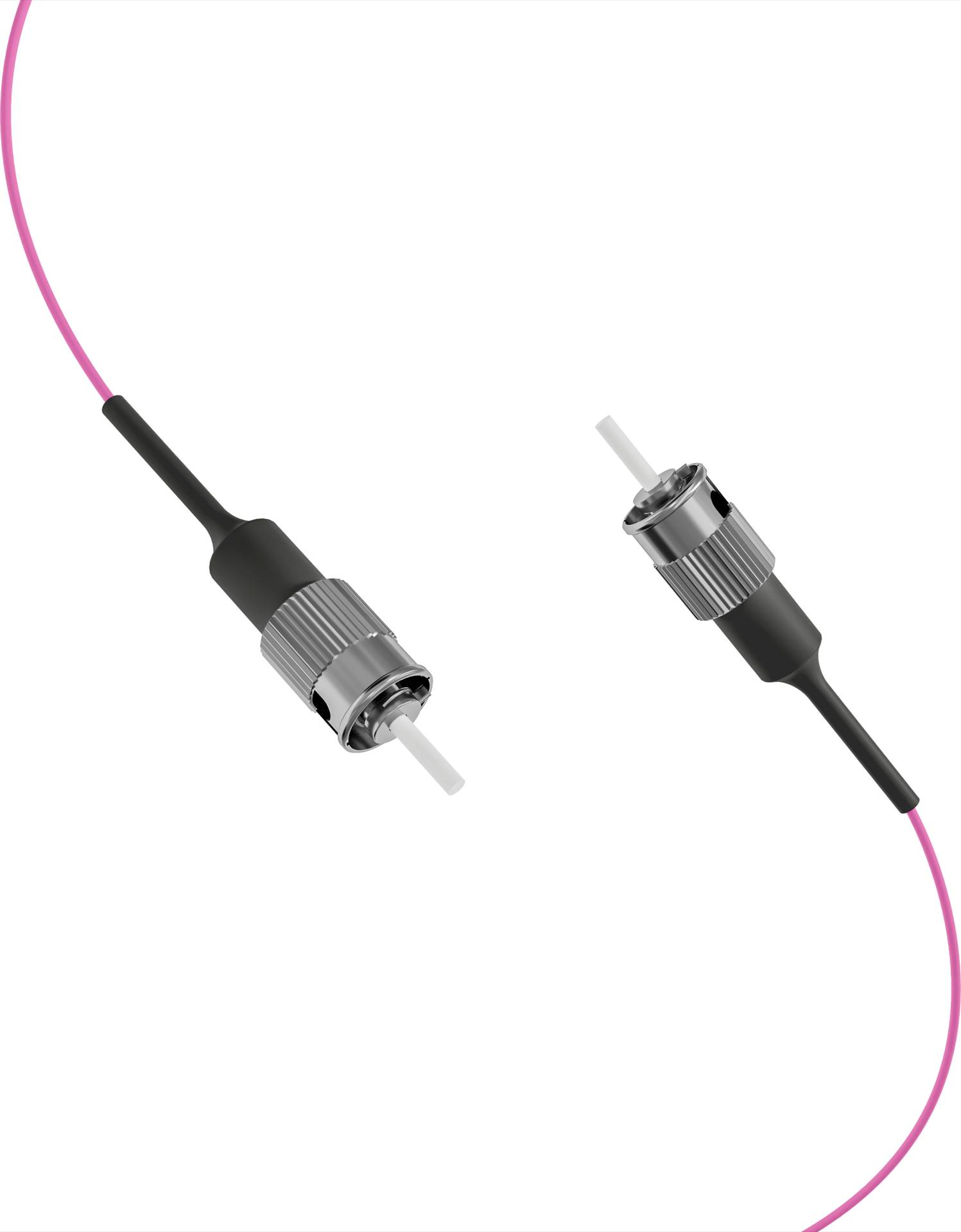 Faserpigtail ST OM4, Erikaviolett 2m - 1 Stück Glasfaserverkabelung Glasfaser Pigtails OM4