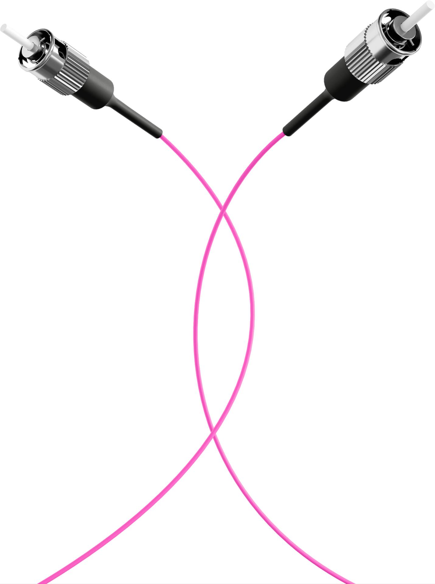 Faserpigtail ST OM4, Erikaviolett 2m - 1 Stück Glasfaserverkabelung Glasfaser Pigtails OM4