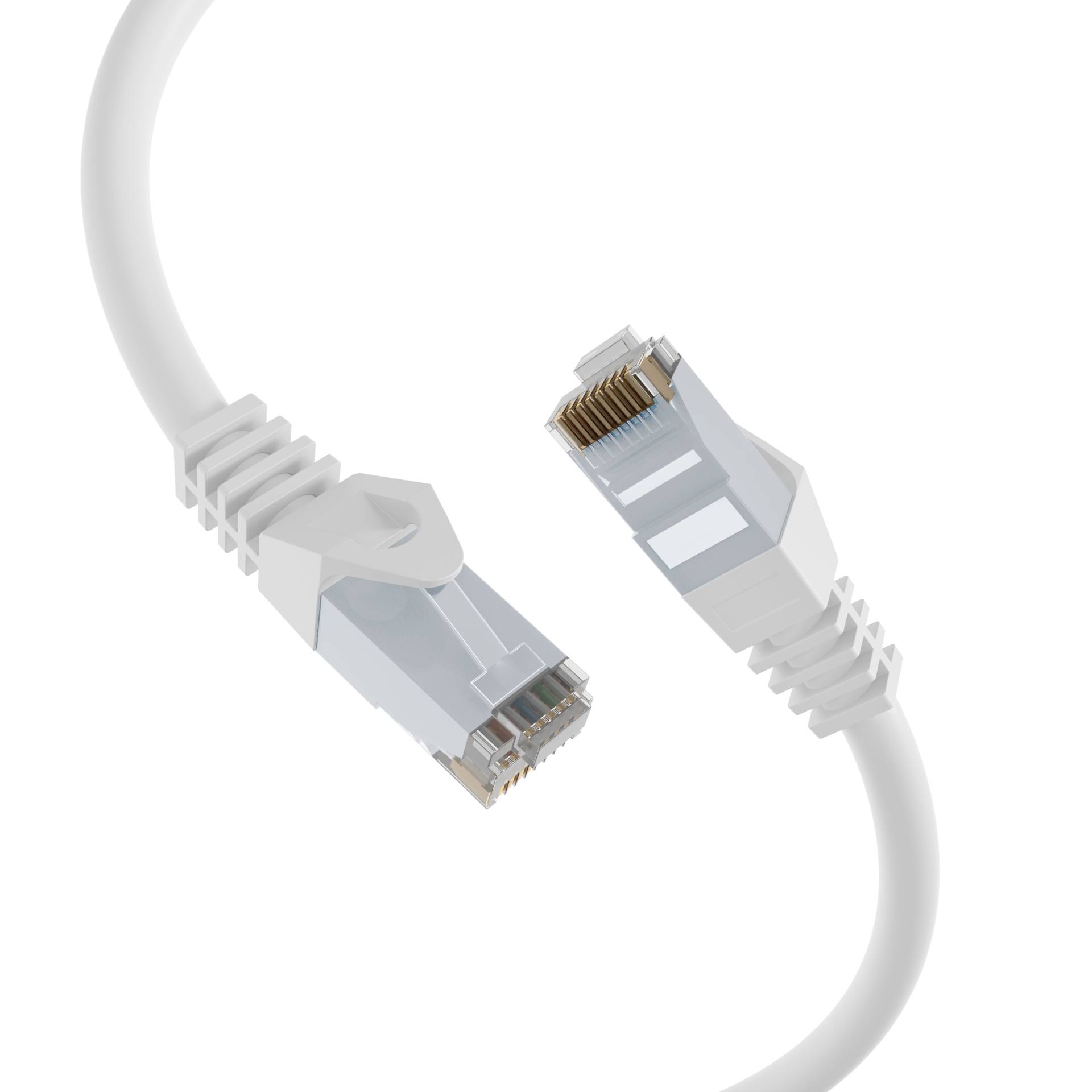 RJ45 Patchkabel Cat.6 U/UTP LSZH -- CCA weiß 20m Kupferverkabelung