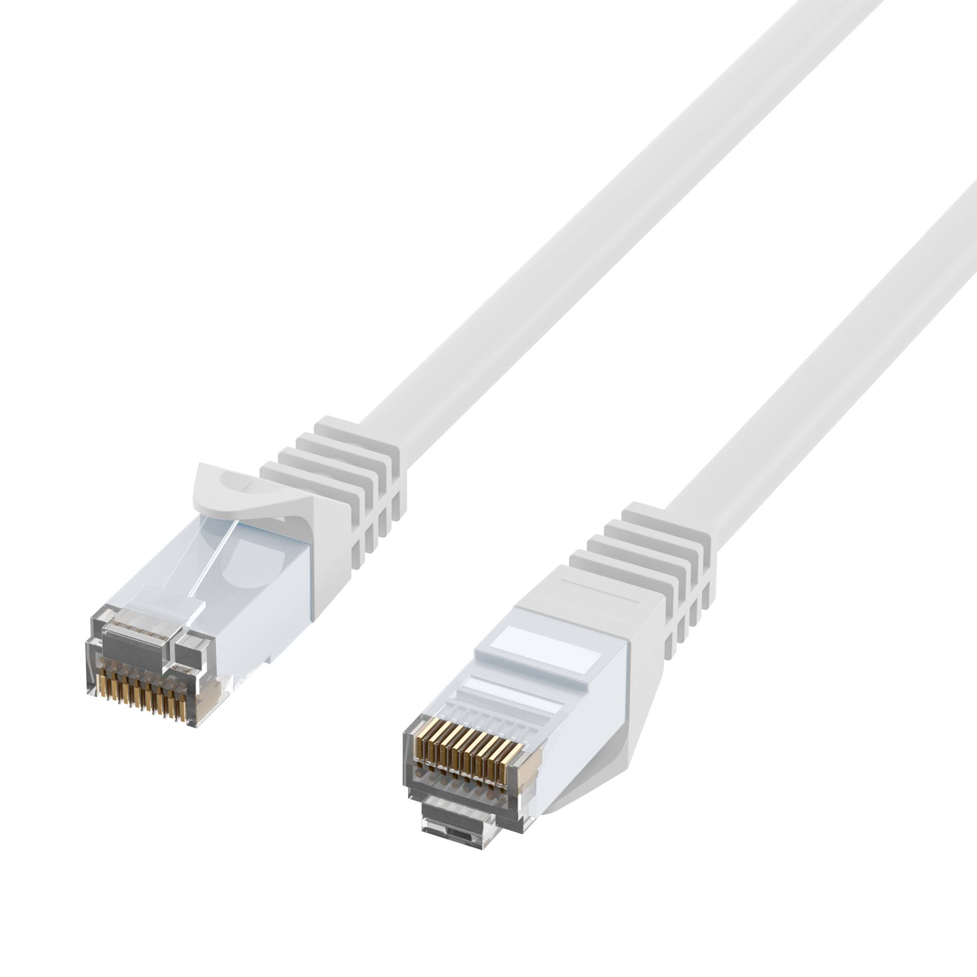 RJ45 Patchkabel Cat.6 U/UTP LSZH -- CCA weiß 20m Kupferverkabelung