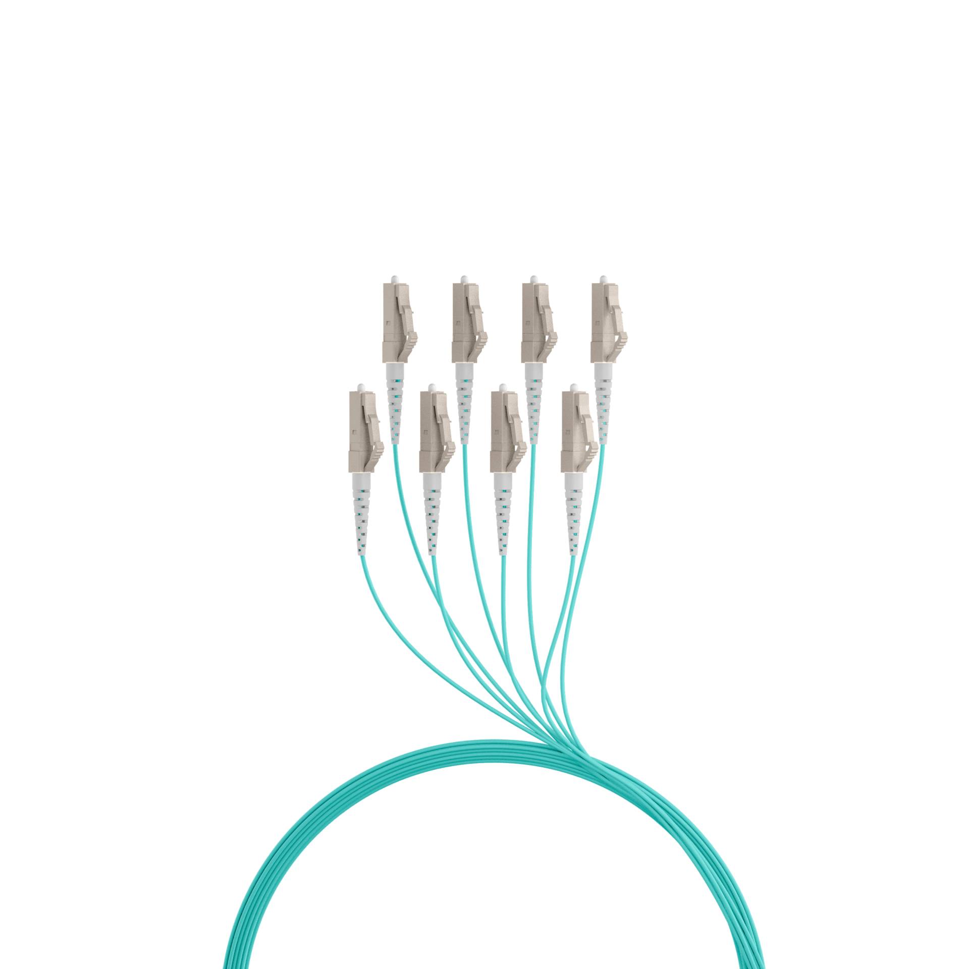 EFB Elektronik Trunkkabel U-DQ ZN BH OM3 8G 1x8 LC-LC 130m Dca LSZH Kabel 130 m low-smoke zero-halogen Glasfaser LWL