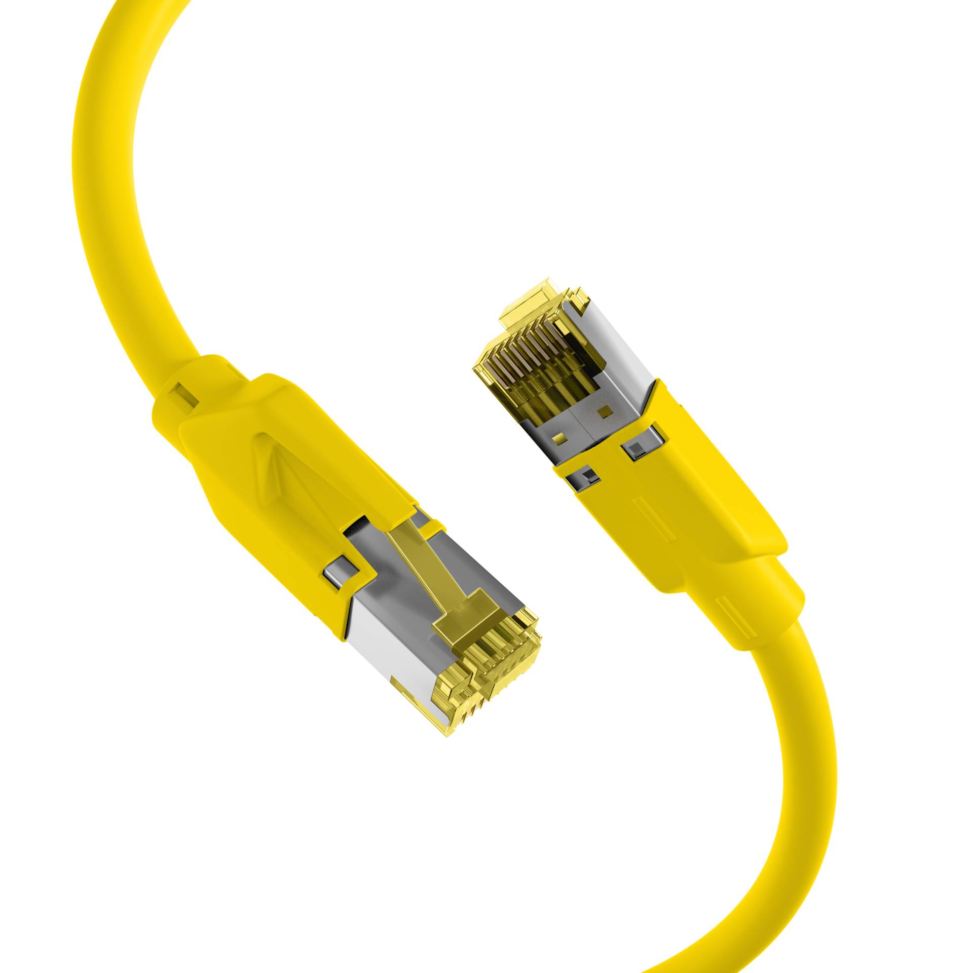 RJ45 Patchkabel Cat.6A S/FTP LSZH -- Draka UC900 TM31 gelb 1,5m Kupferverkabelung