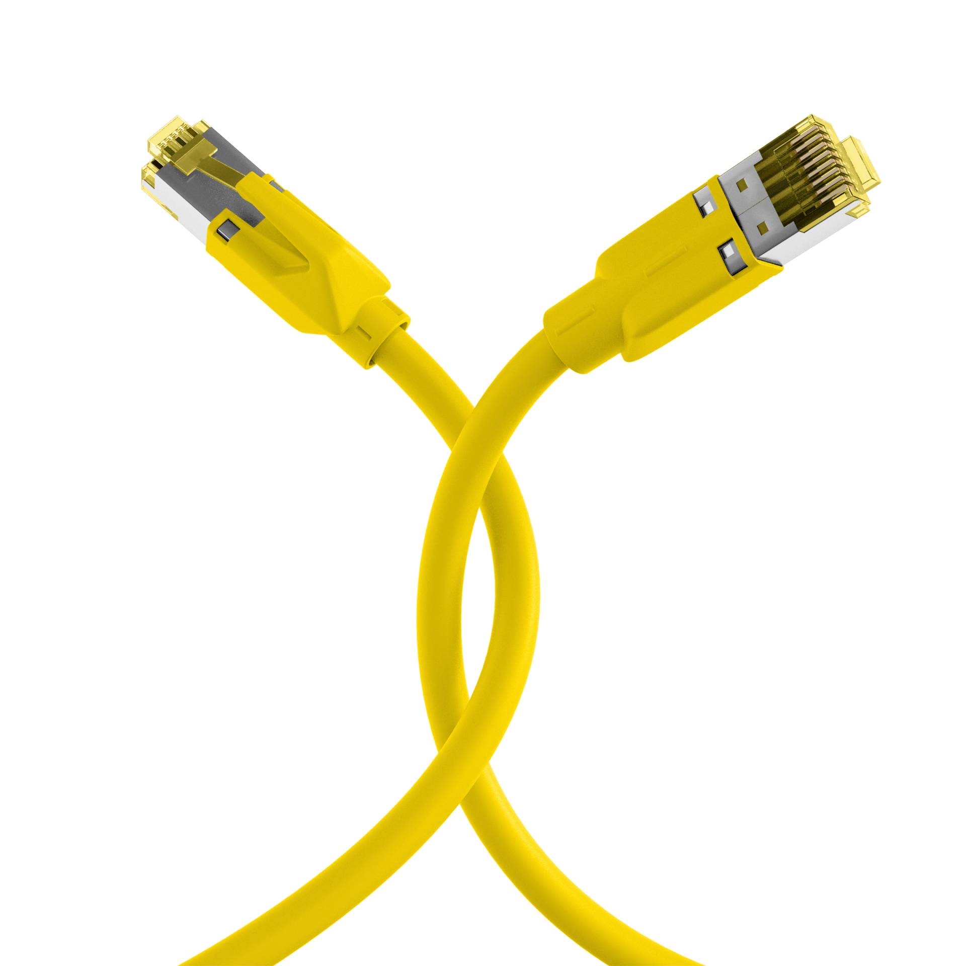RJ45 Patchkabel Cat.6A S/FTP LSZH -- Draka UC900 TM31 gelb 1,5m Kupferverkabelung