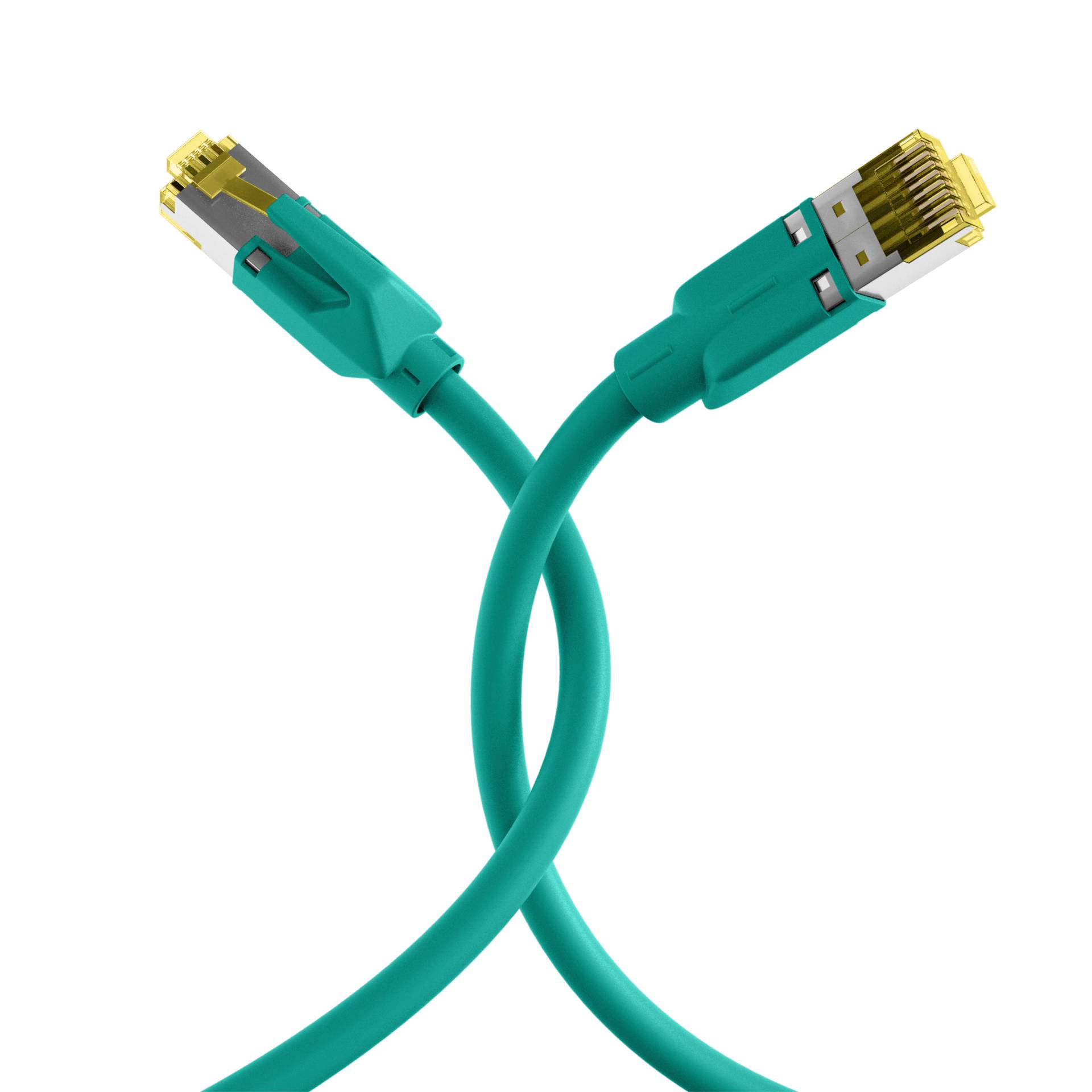 RJ45 Patchkabel Cat.6A S/FTP LSZH -- Dätwyler 7702 TM31 grün 0,5m Kupferverkabelung