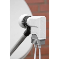 Goobay Universal Twin-LNB Teilnehmer-Anzahl: 2 Feedaufnahme: 40 mm vergoldete Anschlüsse Hellgrau Goobay Universal Twin-LNB Teilnehmer-Anzahl: 2 Feedaufnahme: 40 mm vergoldete Anschlüsse Hellgrau