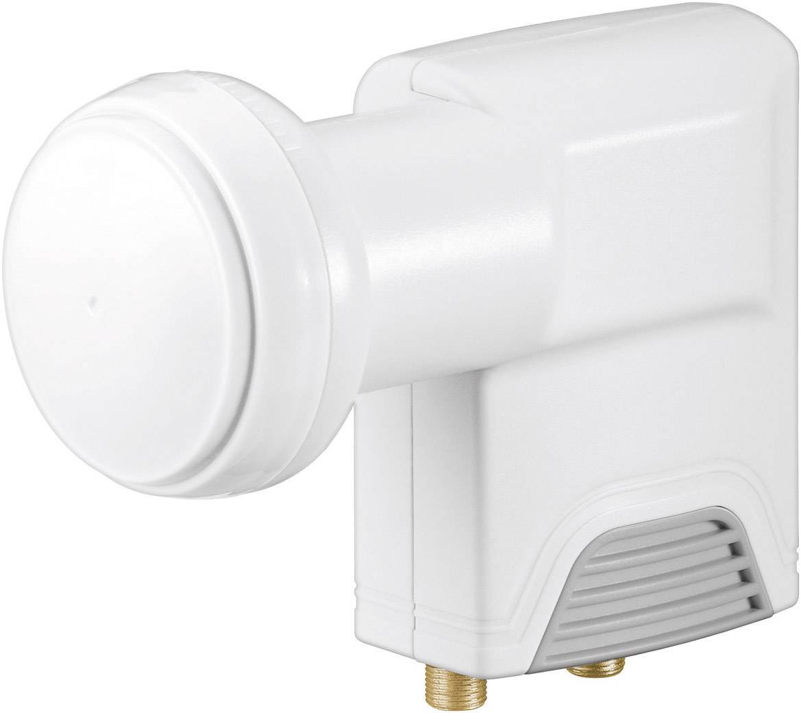 Goobay Universal Twin-LNB Teilnehmer-Anzahl: 2 Feedaufnahme: 40 mm vergoldete Anschlüsse Hellgrau