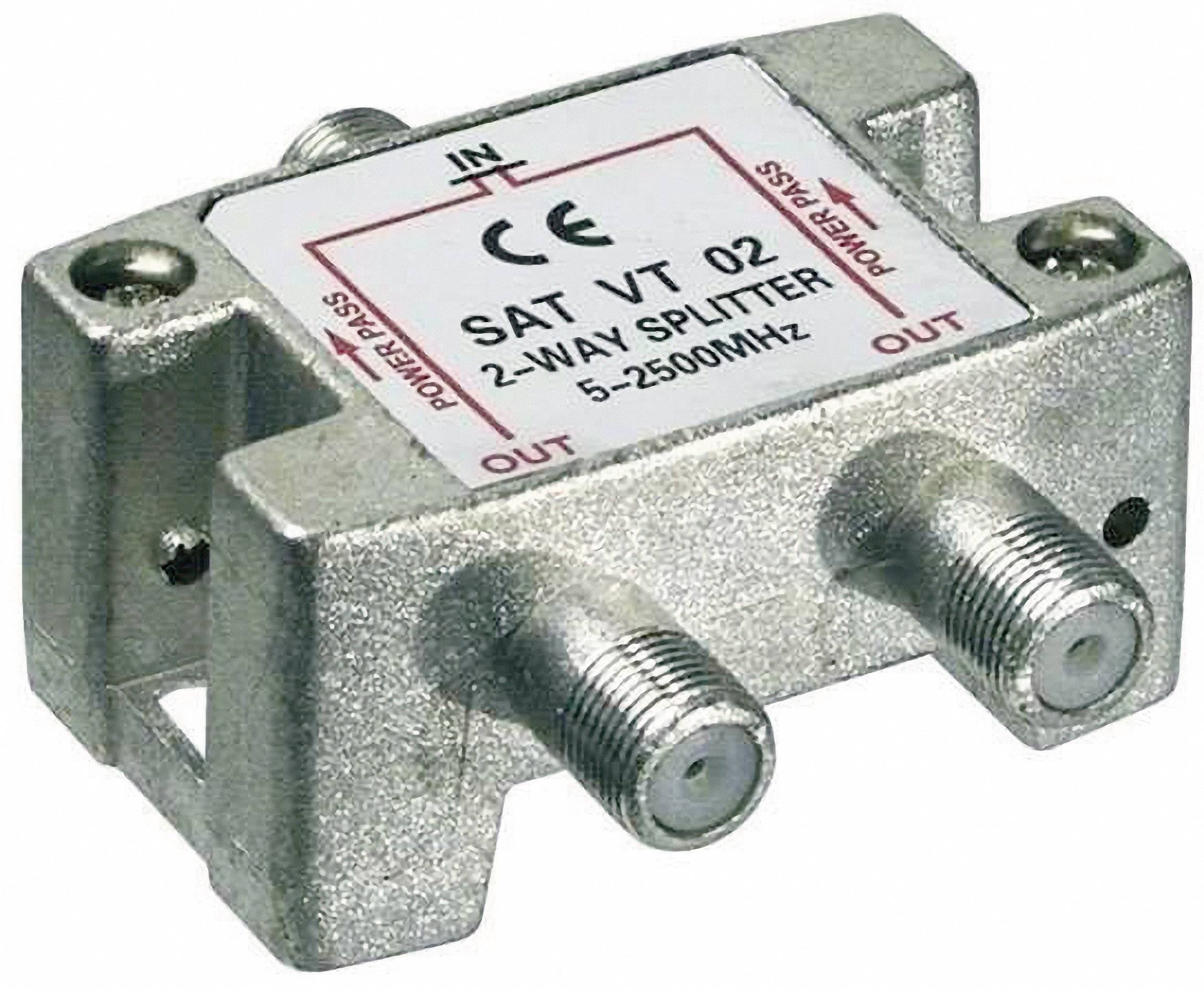 Goobay SAT VT 02 SAT-Verteiler 2-fach 5 - 2450 MHz