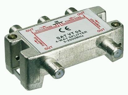 goobay Sat Verteiler 4 fach 5 bis 2450 MHz (Bulk)