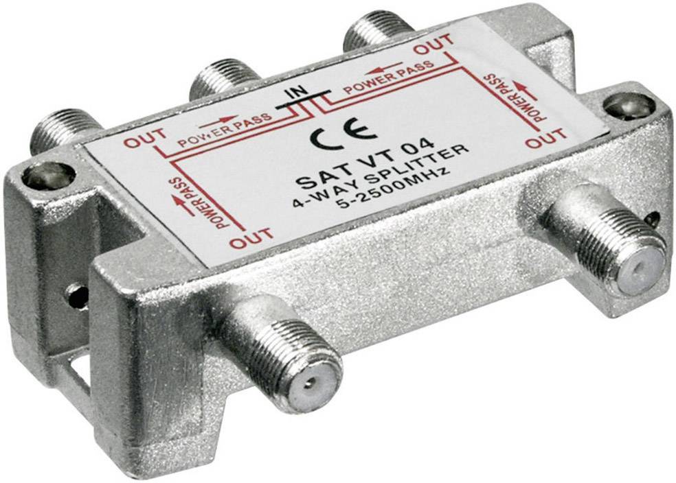 Goobay SAT VT 04 SAT-Verteiler 4-fach