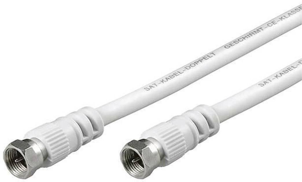 Goobay SAT Anschlusskabel [1x F-Stecker - 1x F-Stecker] 2.50 m 85 dB Weiß