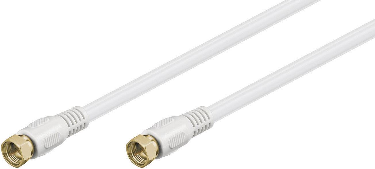 goobay SAT Antennenkabel doppelt geschirmt vergoldet weiß 2,5 m