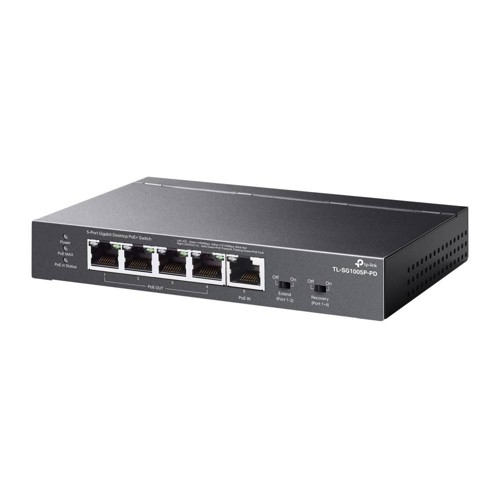TP-Link TL-SG1005P-PD V1 - Switch - unmanaged - 4 x 10/100/1000 (PoE+)