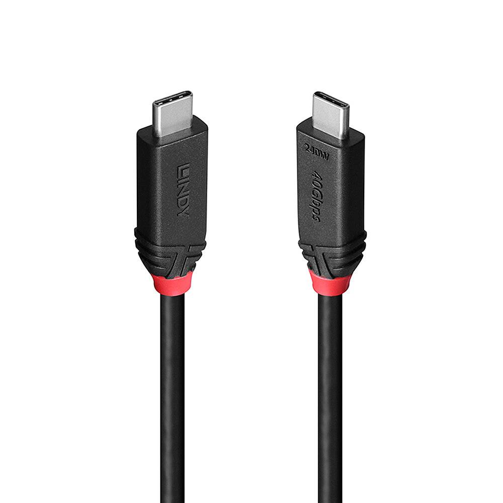 Lindy Black Line - USB-Kabel - 24 pin USB-C (M)zu 24 pin USB-C (M) - USB 2.0 /