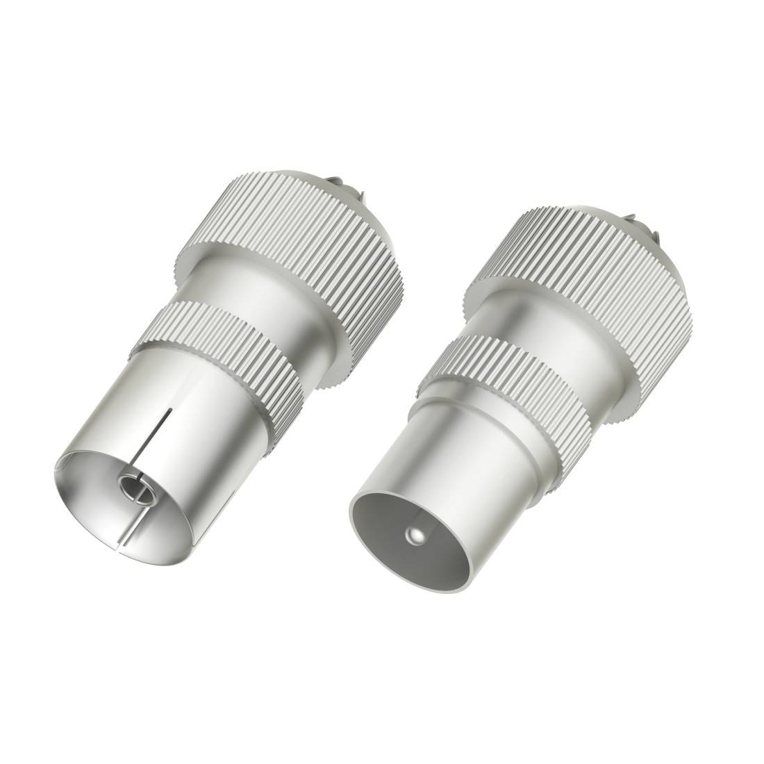 hama 00205211 Koax-Set, Metall, Stecker/Kupplung, schraubbar