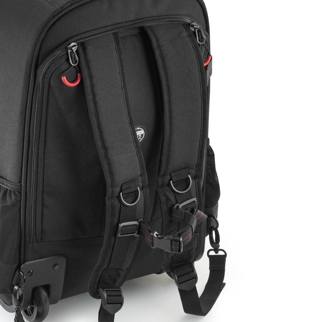 hama 00121347 Kamera-Trolley "Ohio", 200, stabiler Fotokoffer für Handgepäck, Schwarz/Rot