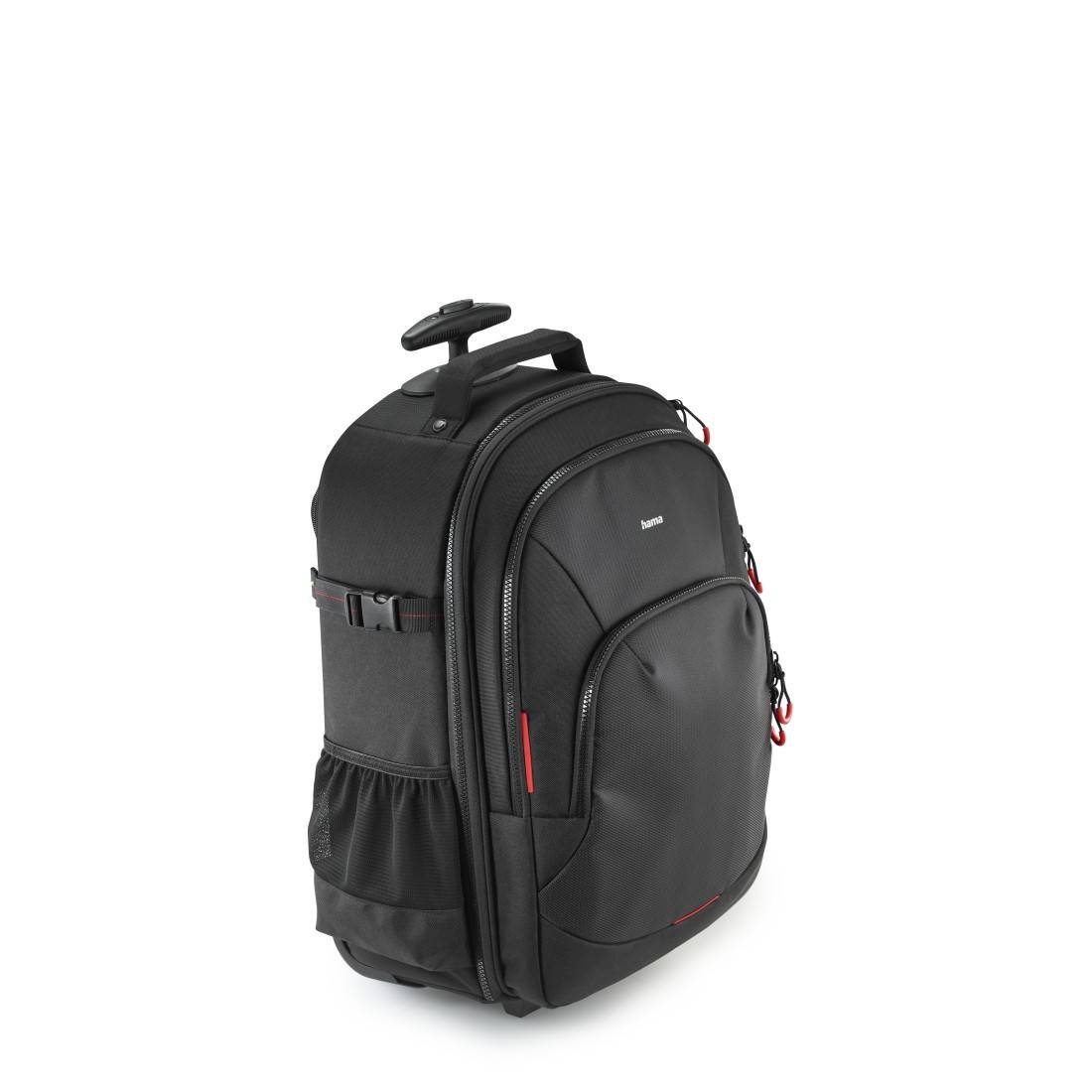 hama 00121347 Kamera-Trolley "Ohio", 200, stabiler Fotokoffer für Handgepäck, Schwarz/Rot