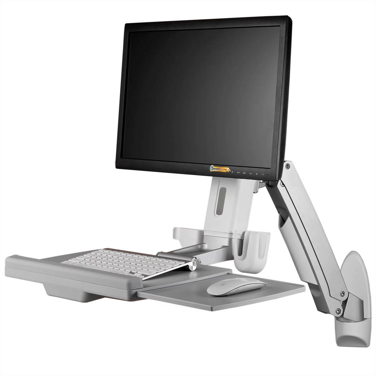 SCHROFF Verstellbarer Monitorarm mit Tastatur Ablage, bis 8 kg