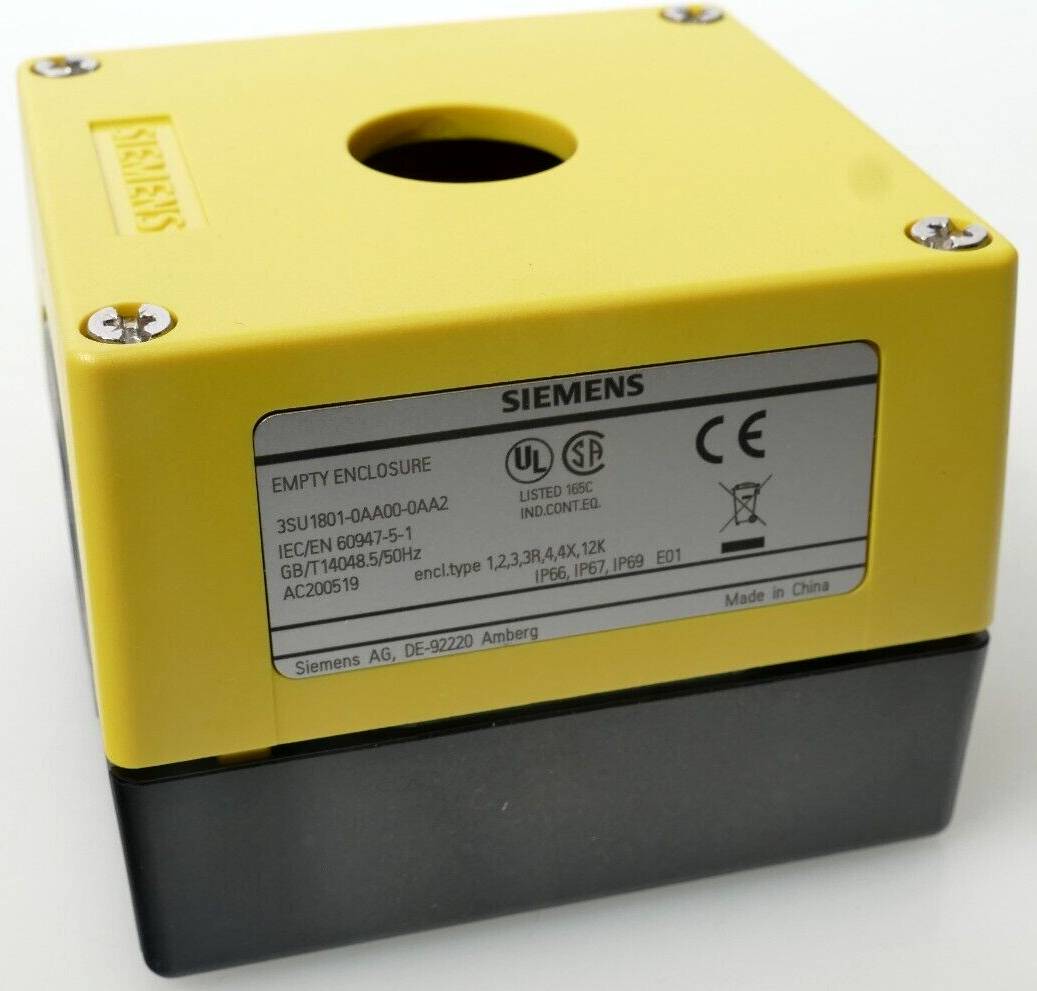 Siemens Dig.Industr. Gehäuse f. Befehlsgeräte 22mm, rund 3SU1801-0AA00-0AA2