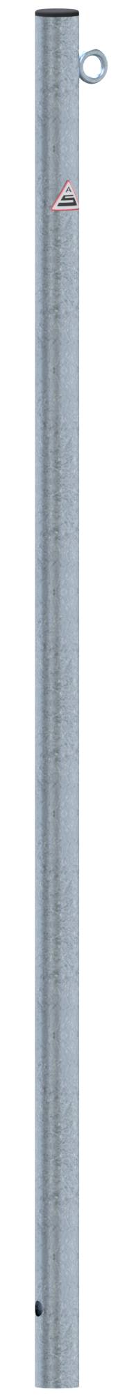 Schake 4042/1 Absperrpfosten Stahlrohr Ø 42 x 2,5 mm ortsfest zum Einbetonieren feuerverzinkt mit 1 Öse