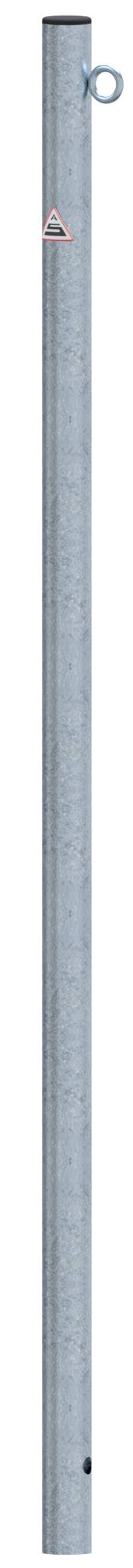 Schake 4042/1 Absperrpfosten Stahlrohr Ø 42 x 2,5 mm ortsfest zum Einbetonieren feuerverzinkt mit 1 Öse