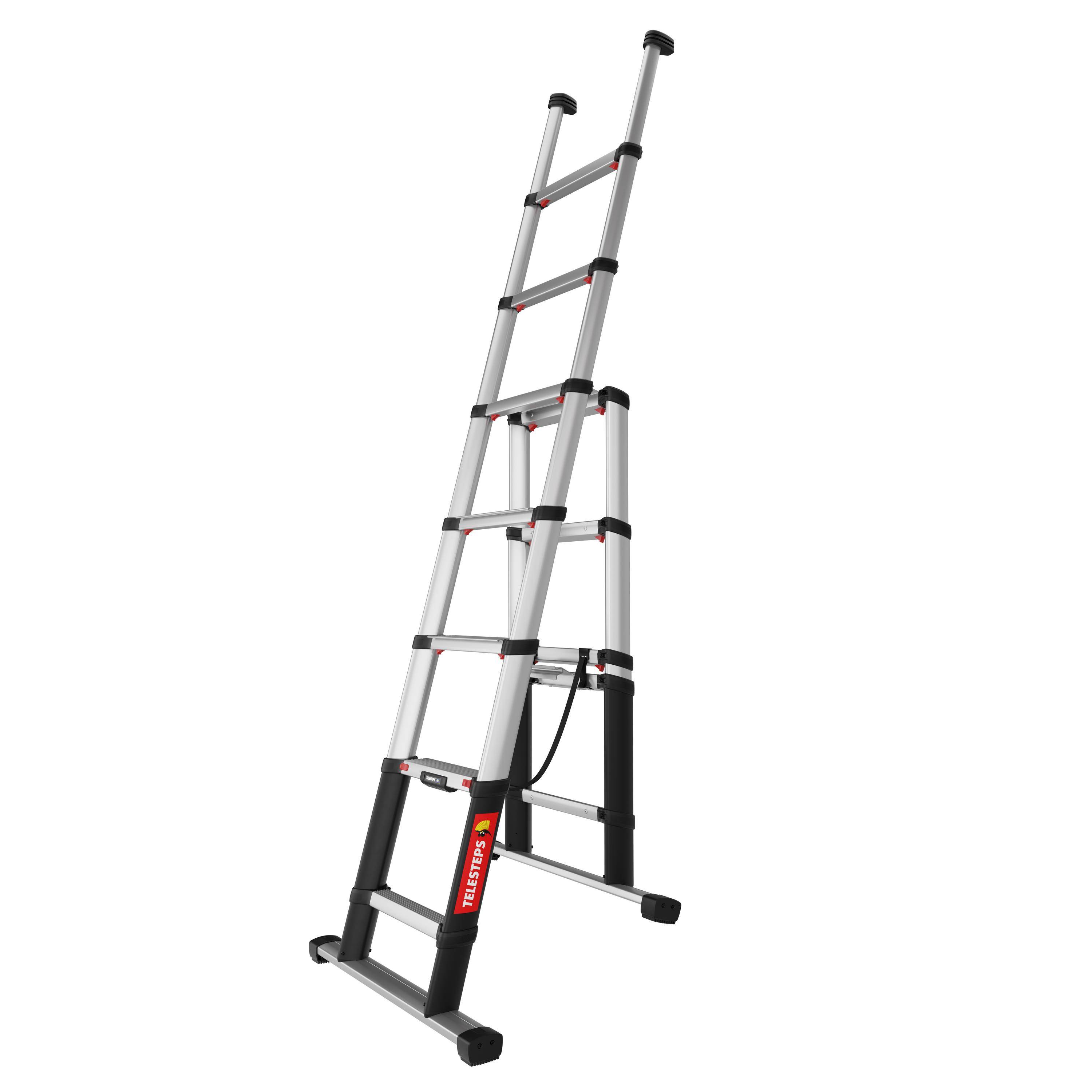 Teleskop-Mehrzweckleiter COMBI LINE 80 mm Stufentiefe 7 Stufen max. Arbeitshöhe 31 m. Telesteps 79137949