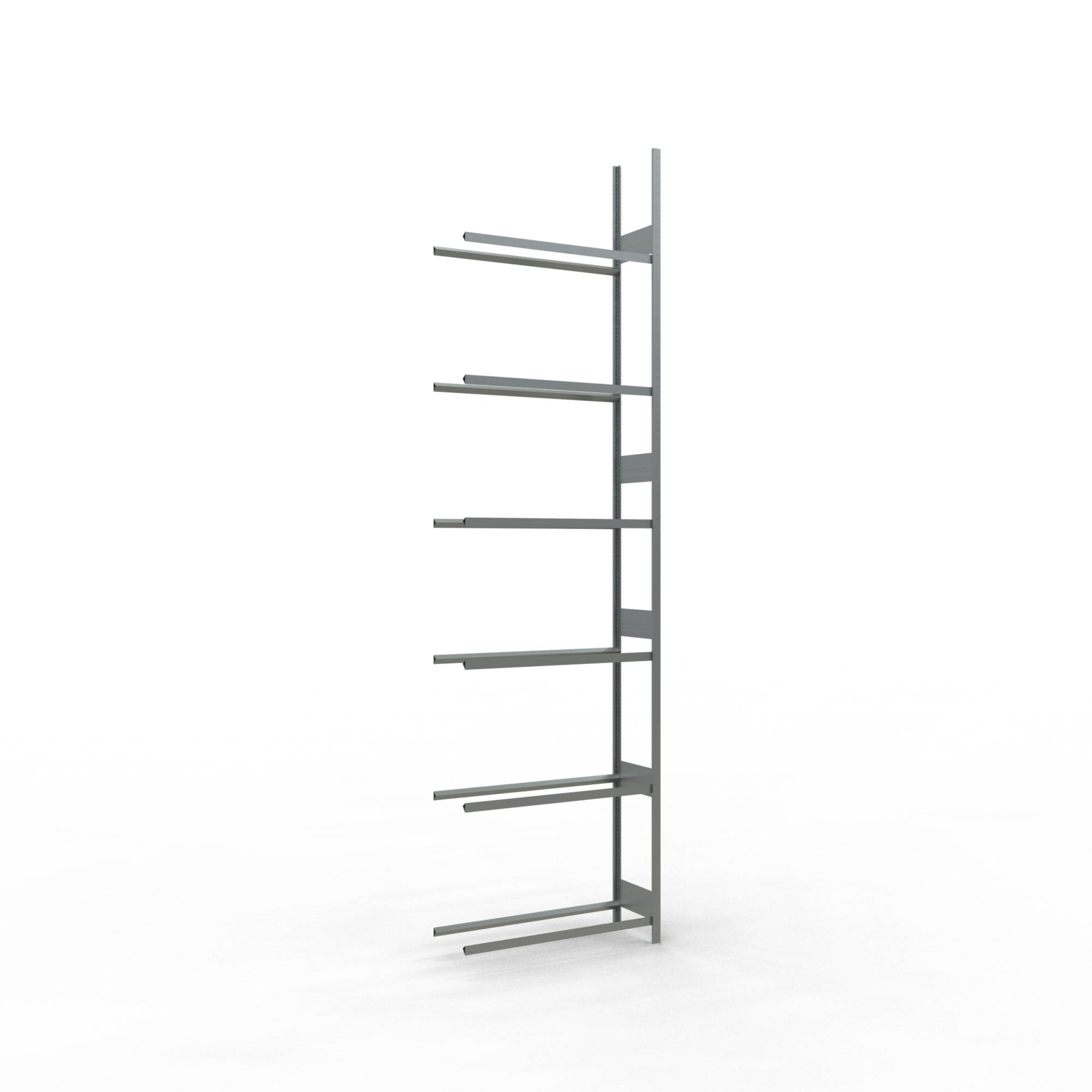 Reifen-/Räderregal, Anbaufeld, verzinkt, BxTxH 1200x400x4500 mm, 6 Lagerebenen,