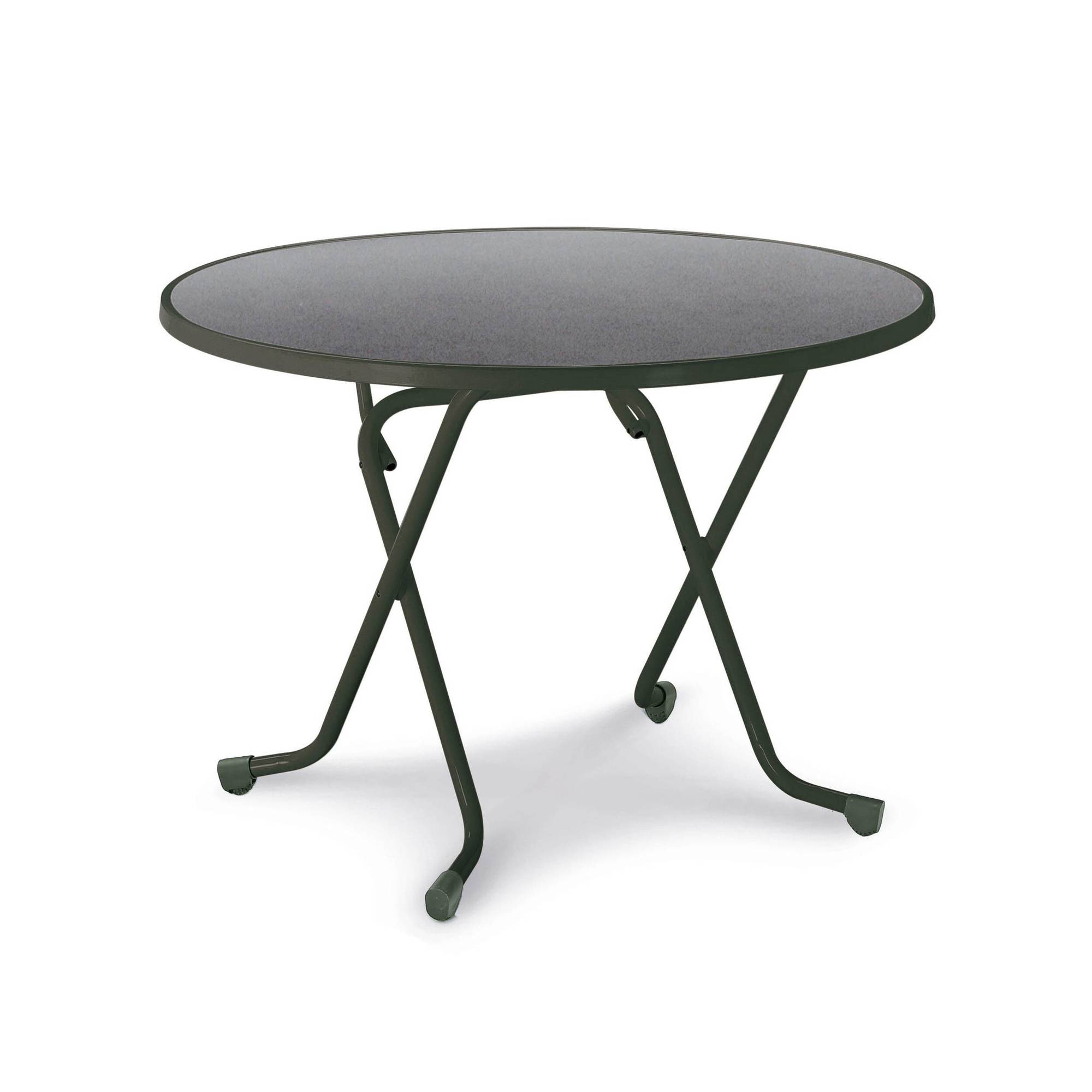 Gartentisch Dublin grau weiß rund 100.0 x 70.0 cm