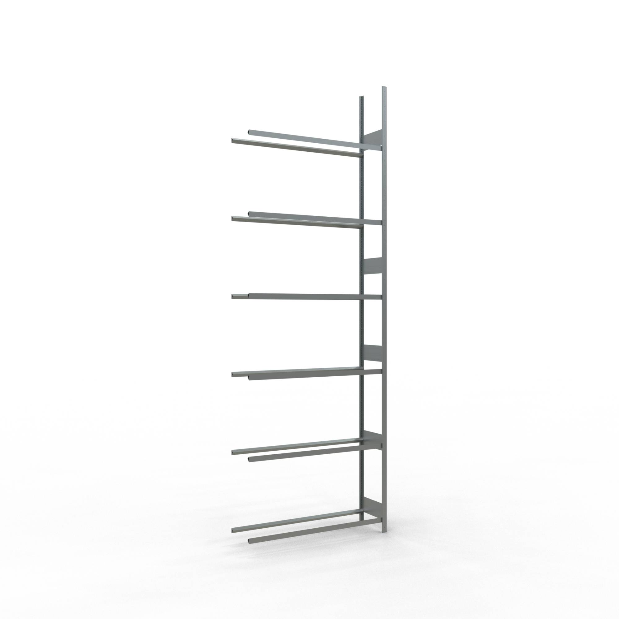 Reifen-/Räderregal, Anbaufeld, verzinkt, BxTxH 1500x400x4500 mm, 6 Lagerebenen,