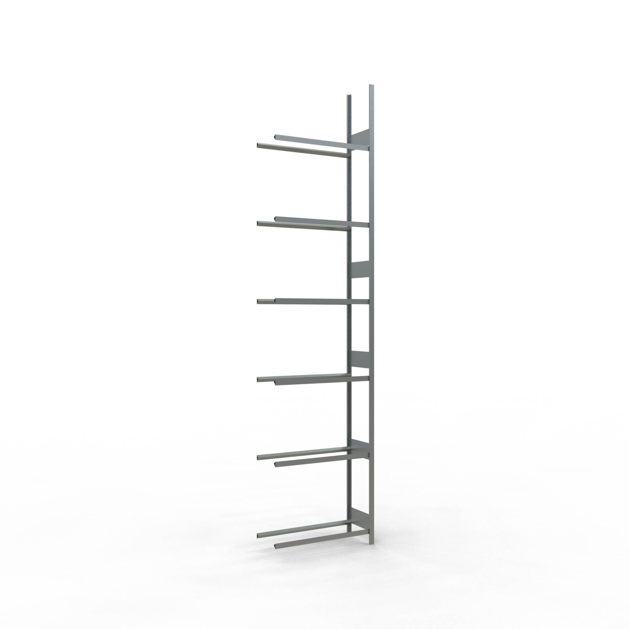 Reifen-/Räderregal, Anbaufeld, verzinkt, BxTxH 1050x400x4500 mm, 6 Lagerebenen,