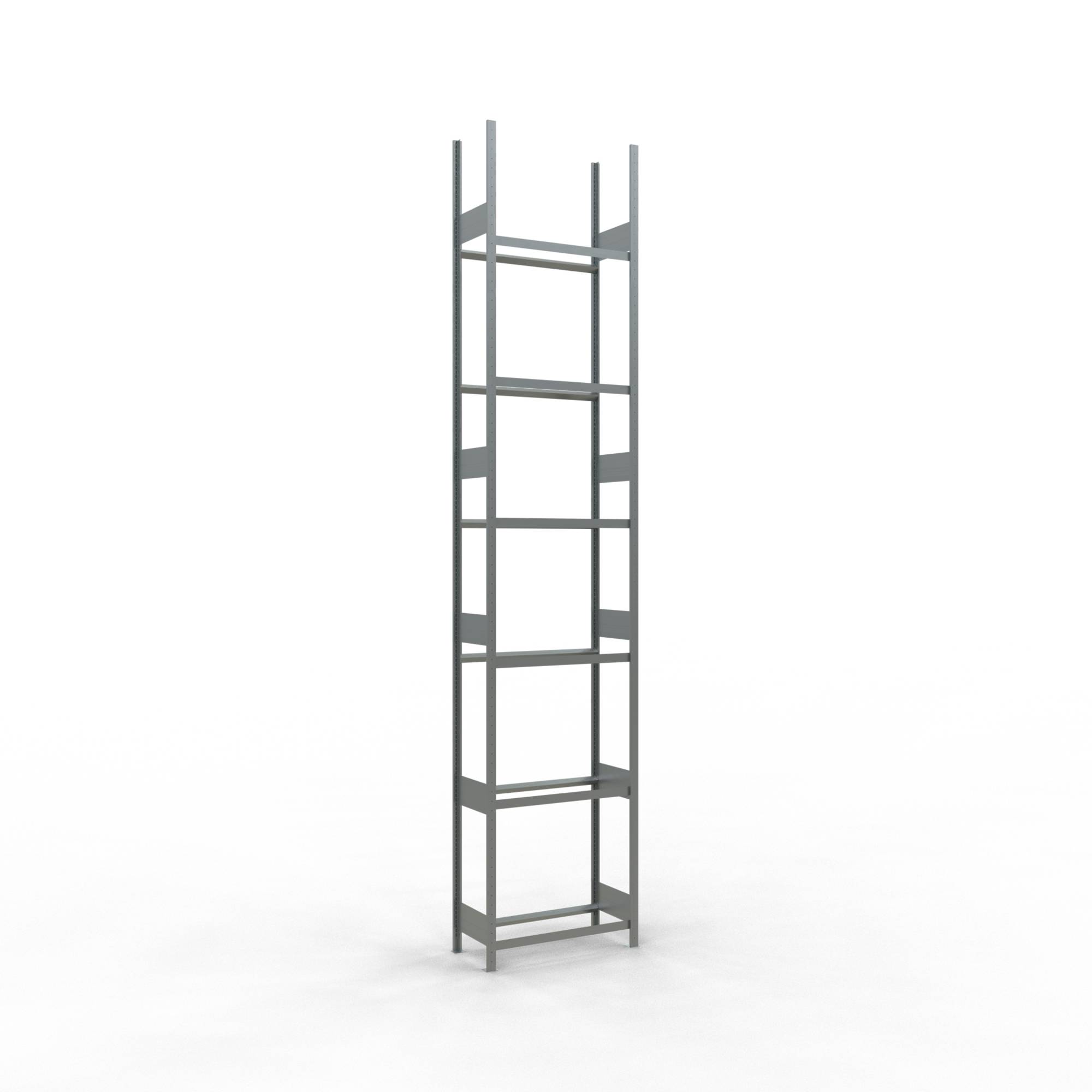 Reifen-/Räderregal, Grundfeld, verzinkt, BxTxH 900x400x4500 mm, 6 Lagerebenen, F