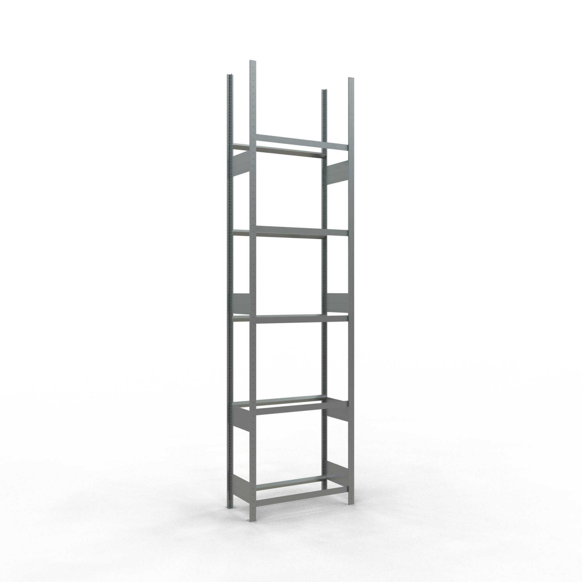 Reifen-/Räderregal, Grundfeld, verzinkt, BxTxH 900x400x3500 mm, 5 Lagerebenen, F