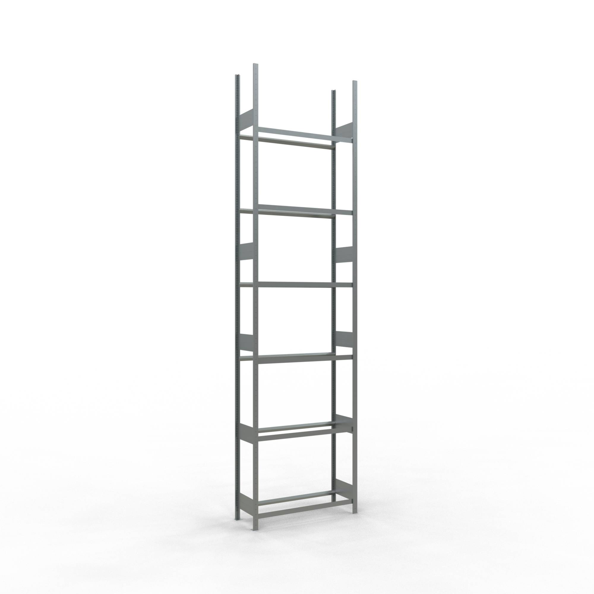 Reifen-/Räderregal, Grundfeld, verzinkt, BxTxH 1150x400x4500 mm, 6 Lagerebenen,
