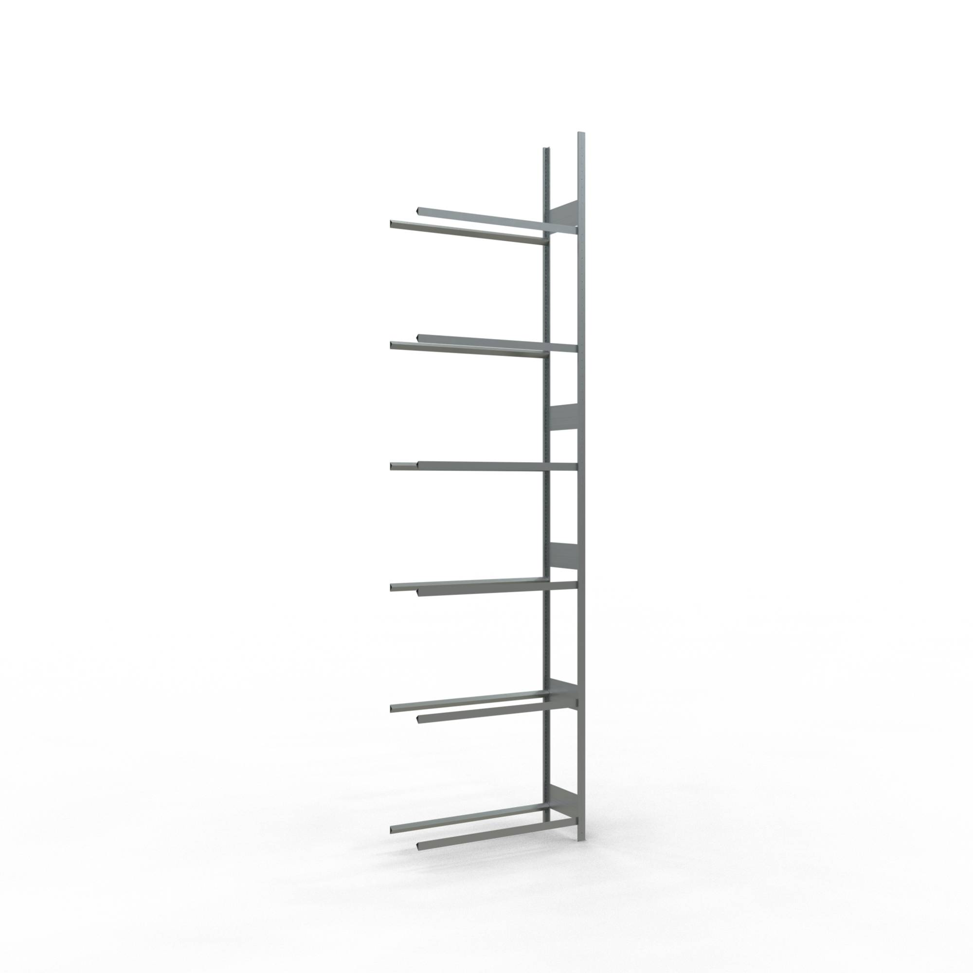 Reifen-/Räderregal, Anbaufeld, verzinkt, BxTxH 1150x400x4500 mm, 6 Lagerebenen,