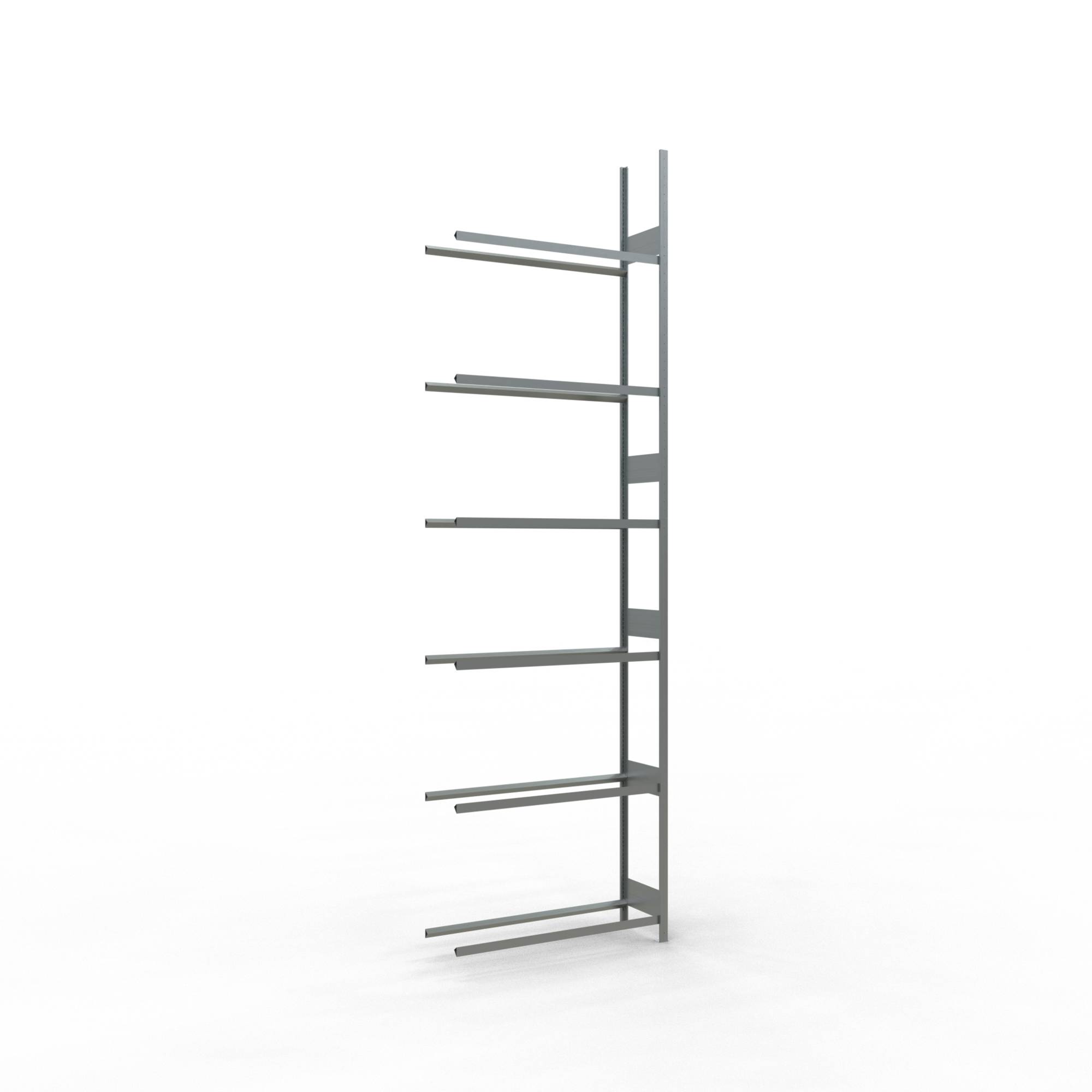 Reifen-/Räderregal, Anbaufeld, verzinkt, BxTxH 1300x400x4500 mm, 6 Lagerebenen,