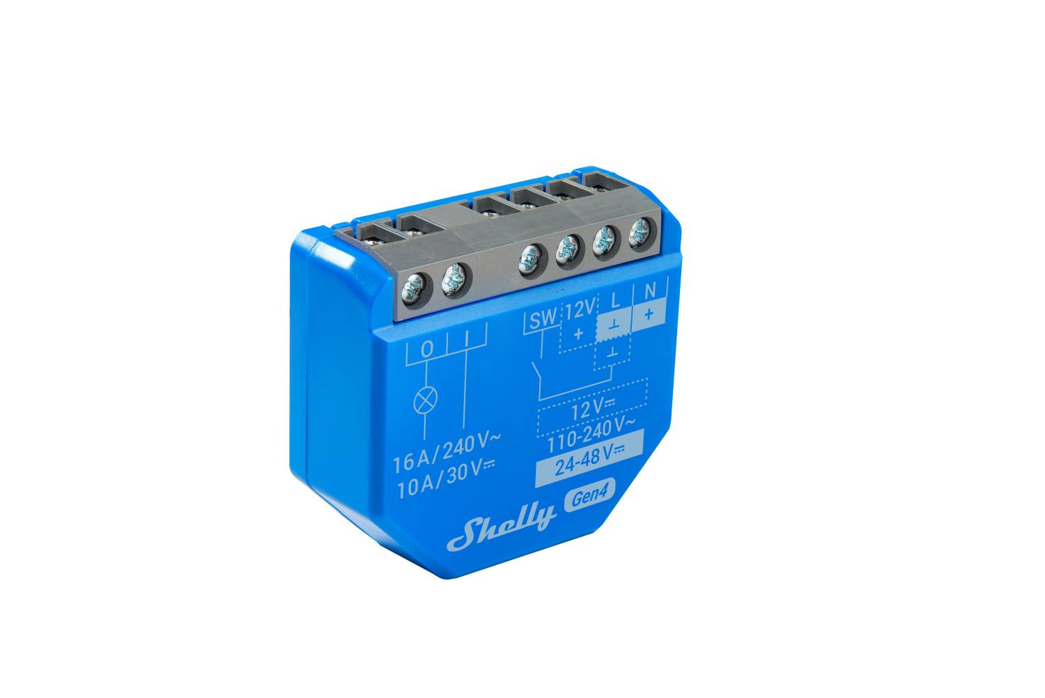 Shelly 1 Gen4 - Relaisschalter - kabellos - 802.11b/g/n/ax, Bluetooth 5.0, ZigBee - 2402 - 2480 Mhz - Blau, Grau (Packun