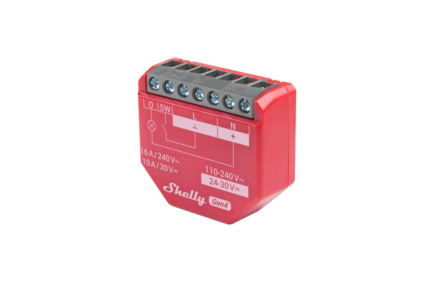 Shelly · Unterputz · 1PM Gen4 4er Pack · Relais · max 16A · 1 Kanal · Messfunktion · WLAN · Matter · Zigbee · Bluetooth