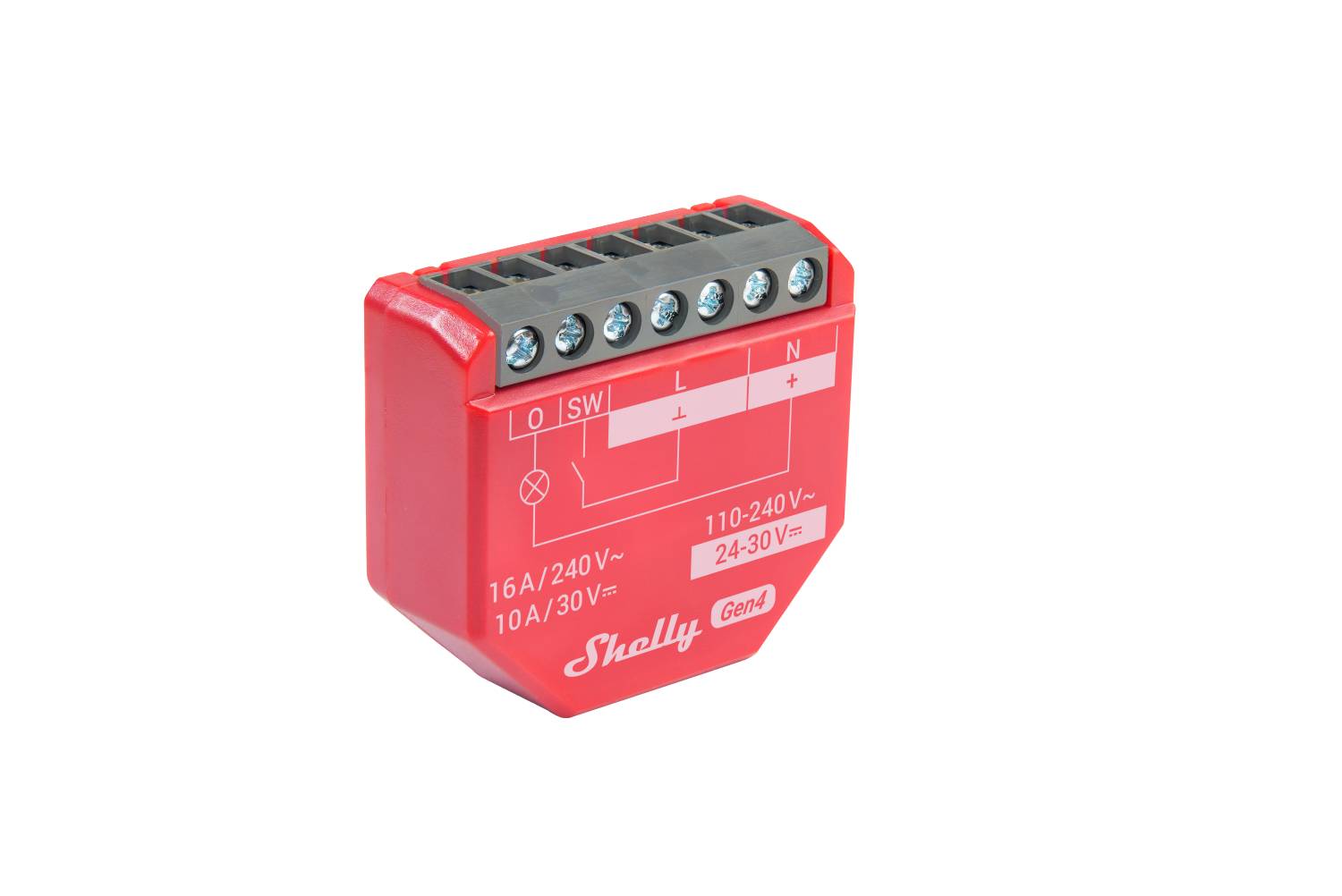 Shelly · Unterputz · 1PM Gen4 4er Pack · Relais · max 16A · 1 Kanal · Messfunktion · WLAN · Matter · Zigbee · Bluetooth