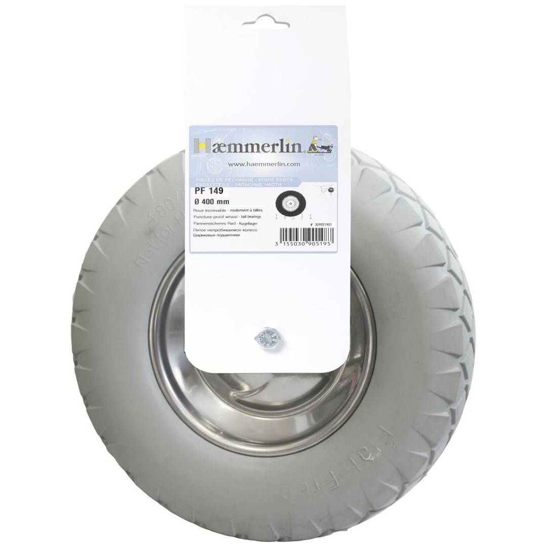 Haemmerlin Ersatzrad PF 149, Pannensischeres Rad, Kugellager, Metallfelge