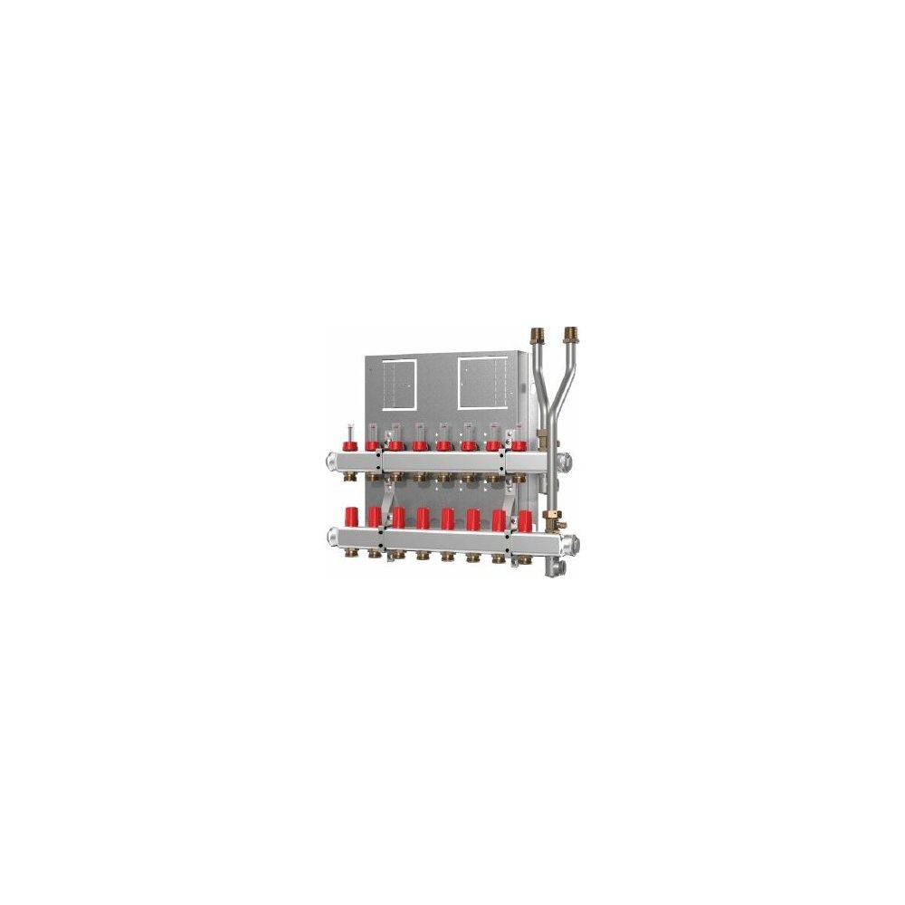 Danfoss Heizkreisverteiler SG, mit 11 Heizkreisen, für Wohnungsstation EvoFlat, Edelstahl, 145H0911