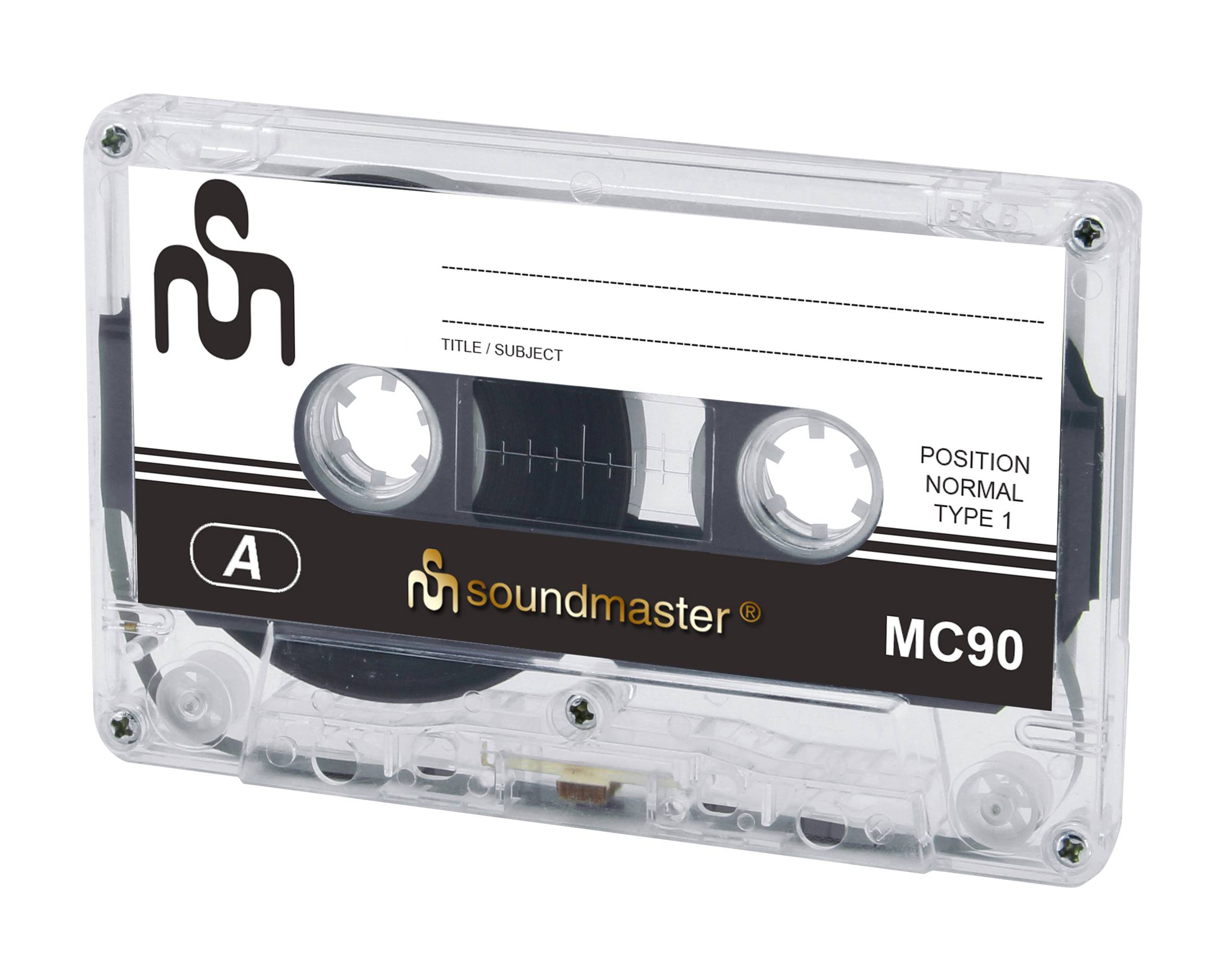 Soundmaster CE Audio-Kassette Soundmaster MC90 5er Pack - Musiccassette